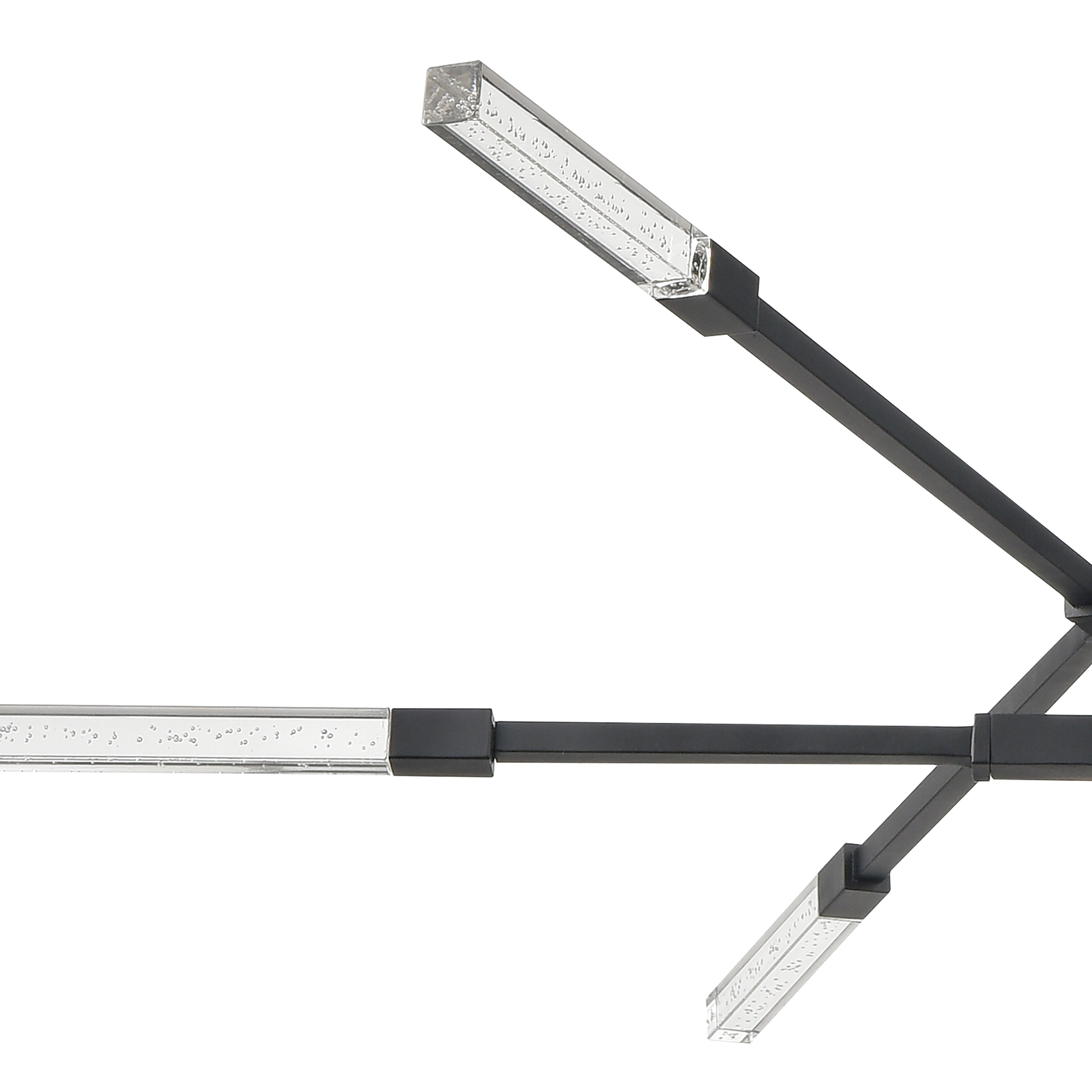 Light Streak 36'' Wide 6-Light Chandelier - Matte Black - Includes LED Bulb