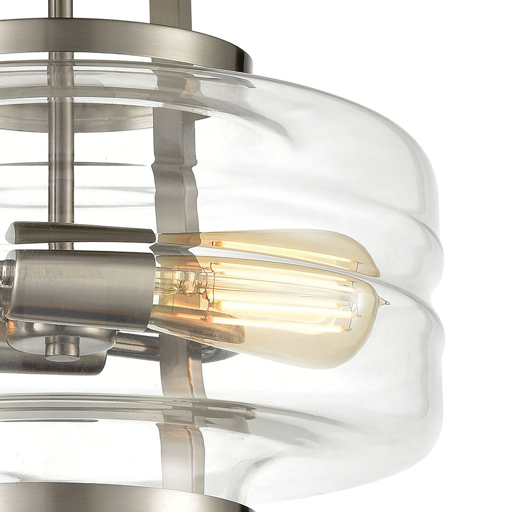 Rover 13'' Wide 2-Light Semi Flush Mount - Satin Nickel