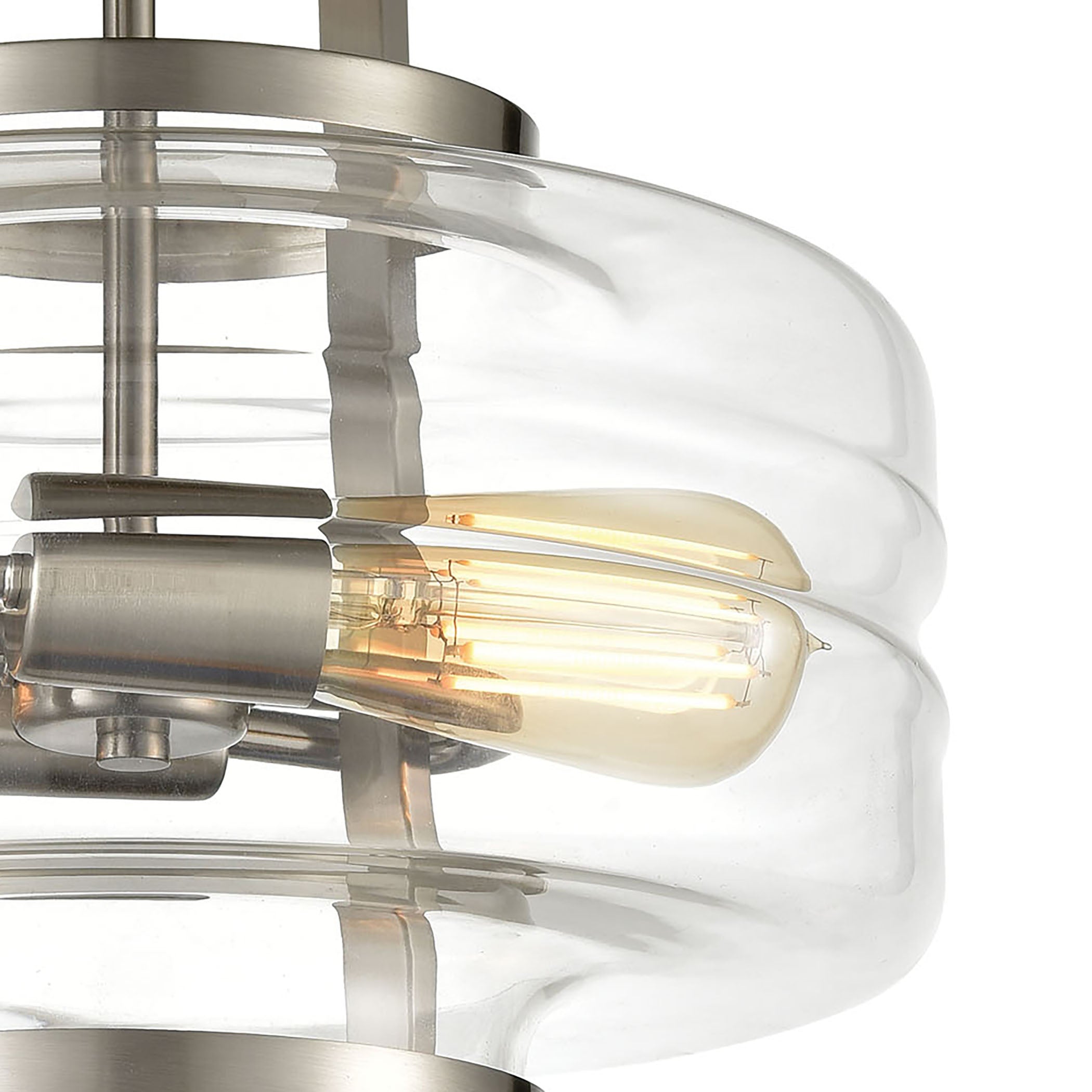 Rover 13'' Wide 2-Light Semi Flush Mount - Satin Nickel