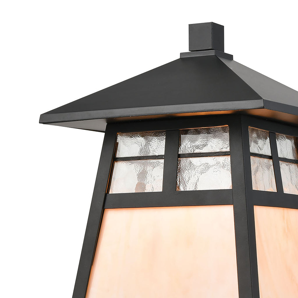 Cottage 17'' High 1-Light Post Mount - Matte Black