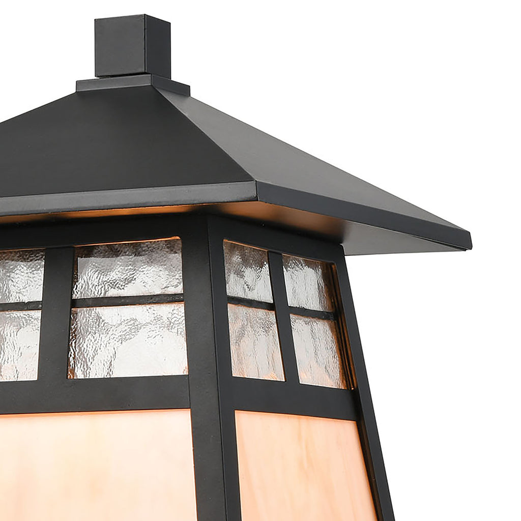 Cottage 17'' High 1-Light Post Mount - Matte Black