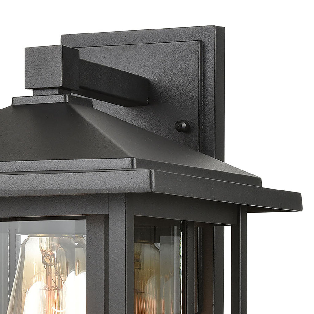 Solitude 13'' High 1-Light Outdoor Sconce - Matte Black