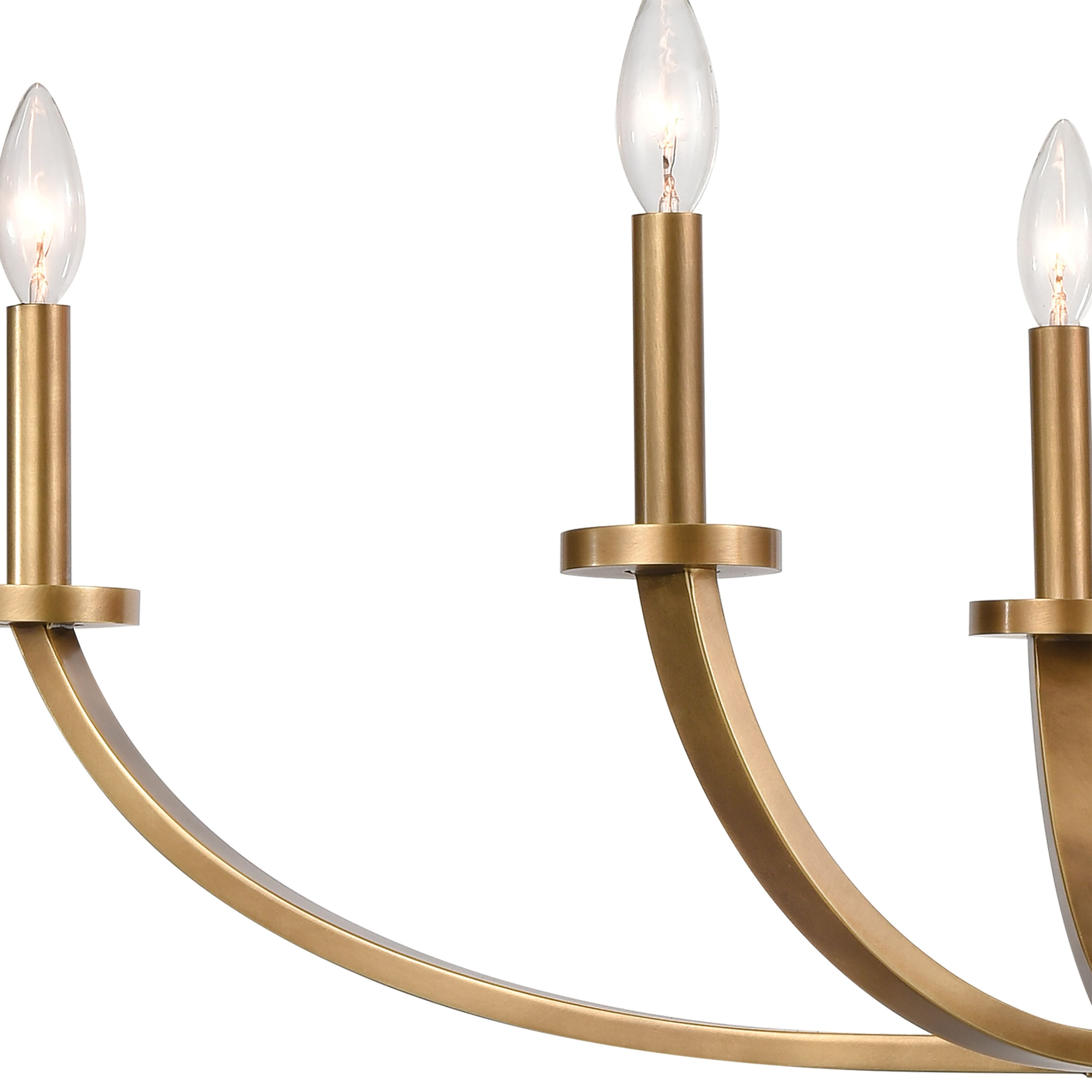 Erindale 36'' Wide 6-Light Linear Chandelier - Natural Brass