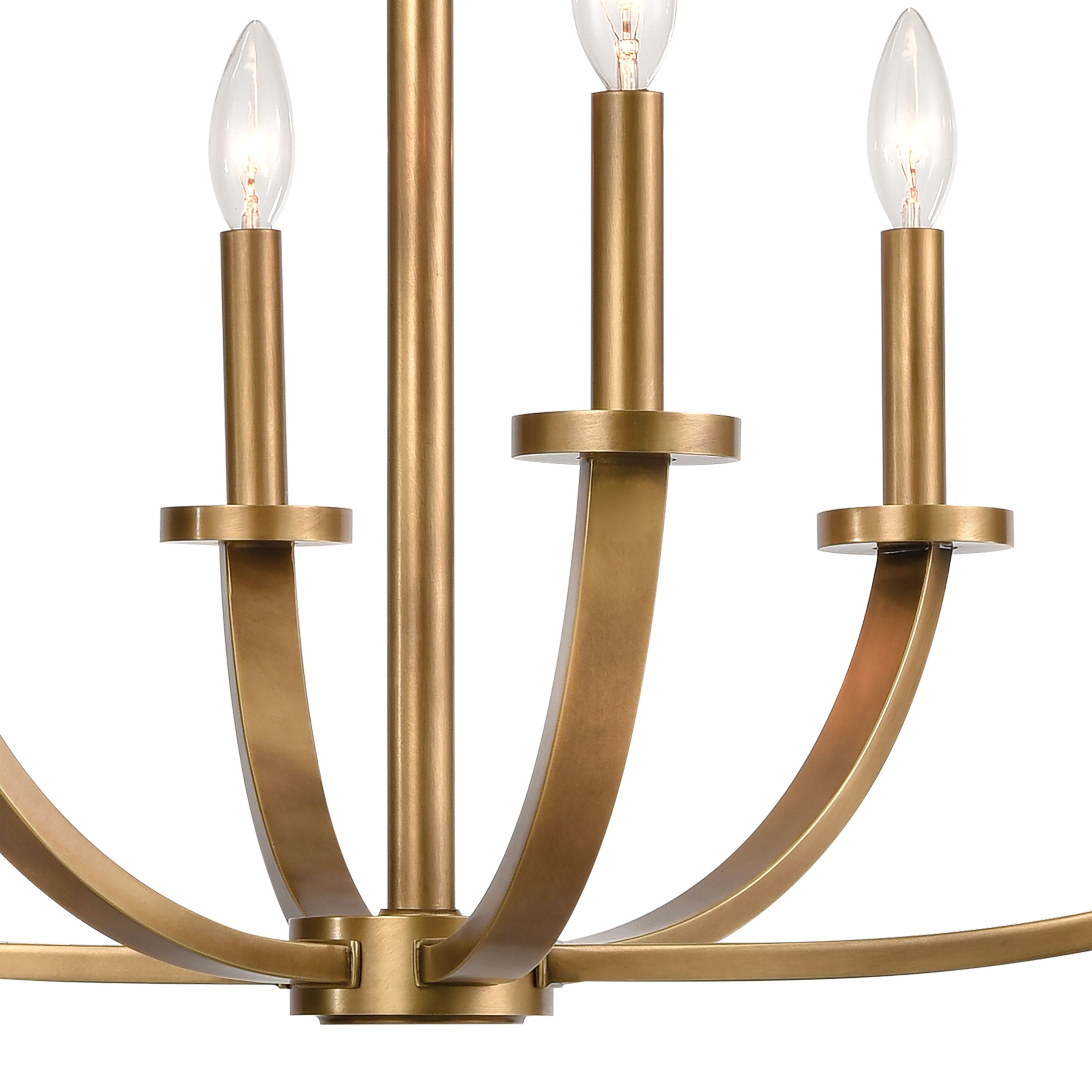 Erindale 36'' Wide 6-Light Linear Chandelier - Natural Brass