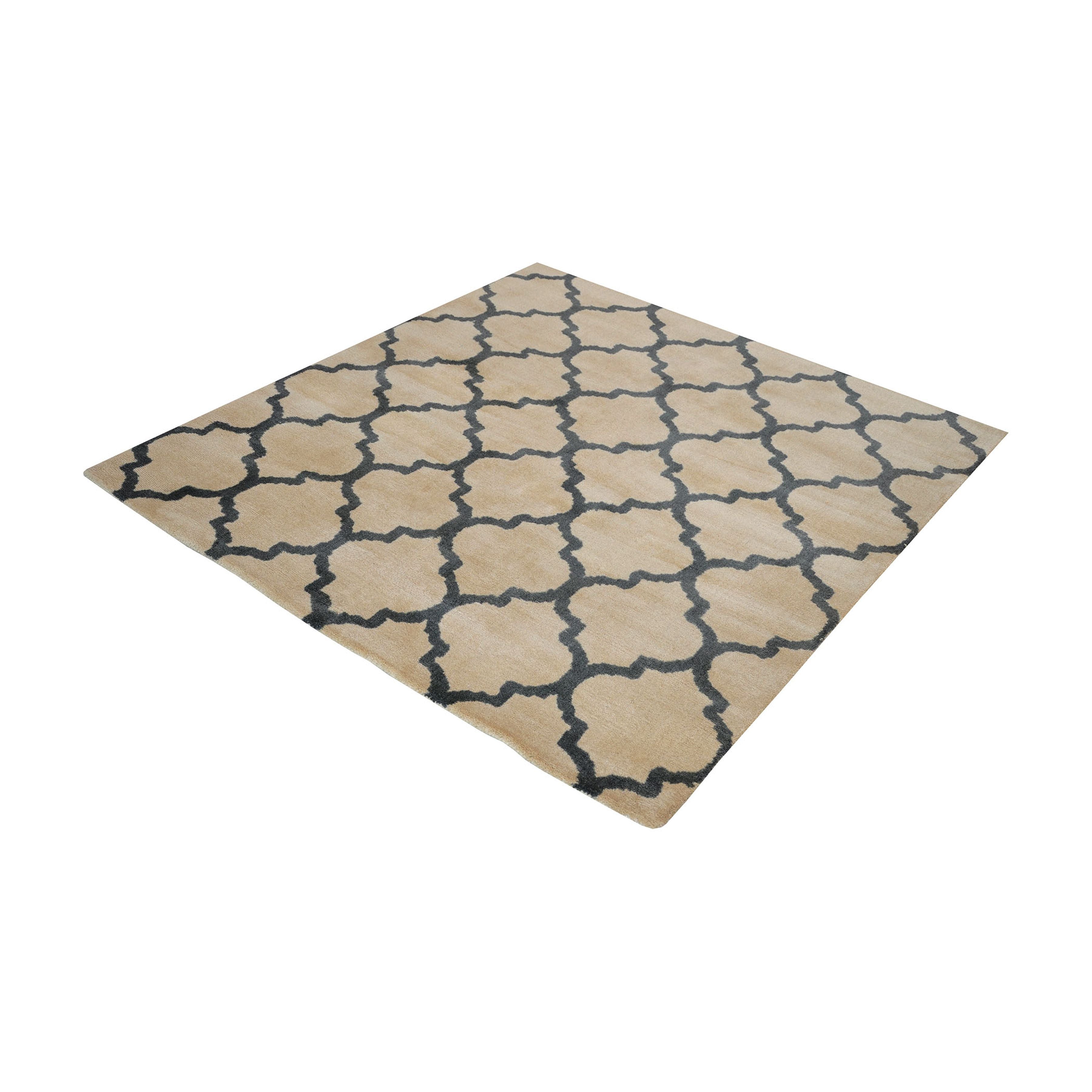 Wego Handwoven Wool Rug 16x16 - Beige