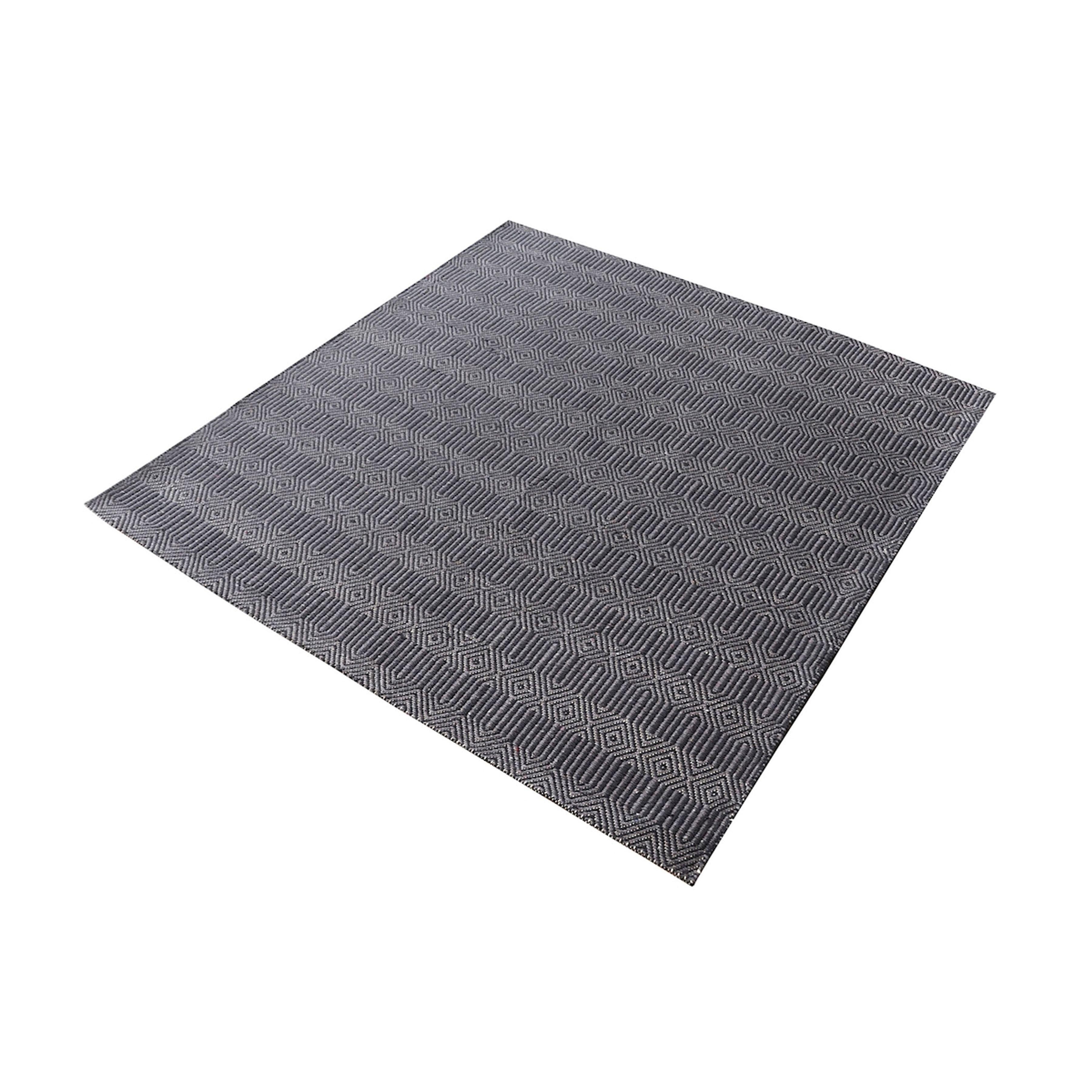 Ronal Handwoven Cotton Flatweave - Charcoal - SAMPLE (6x6 inches)