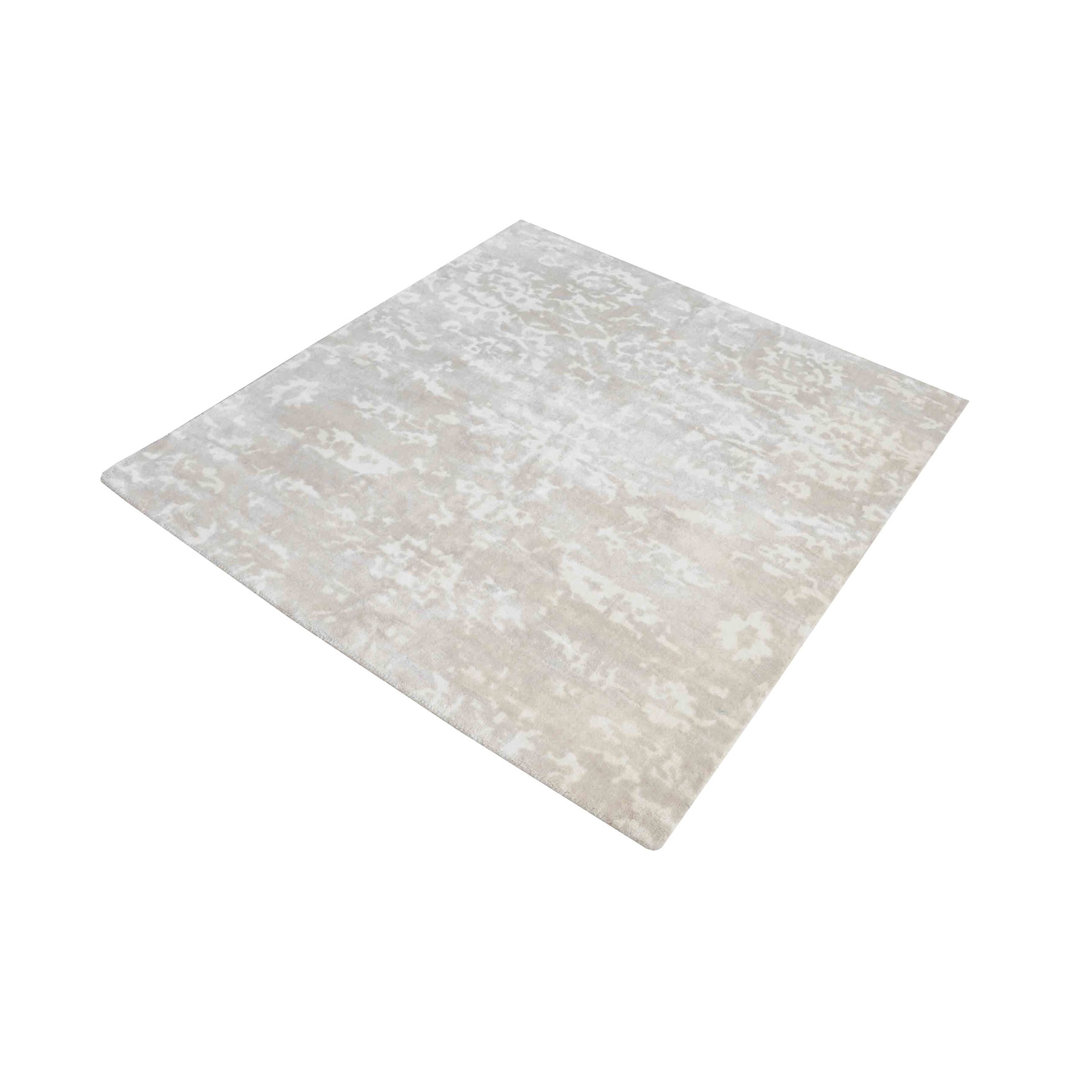 Senneh Handwoven Wool Rug 16x16 - Cream