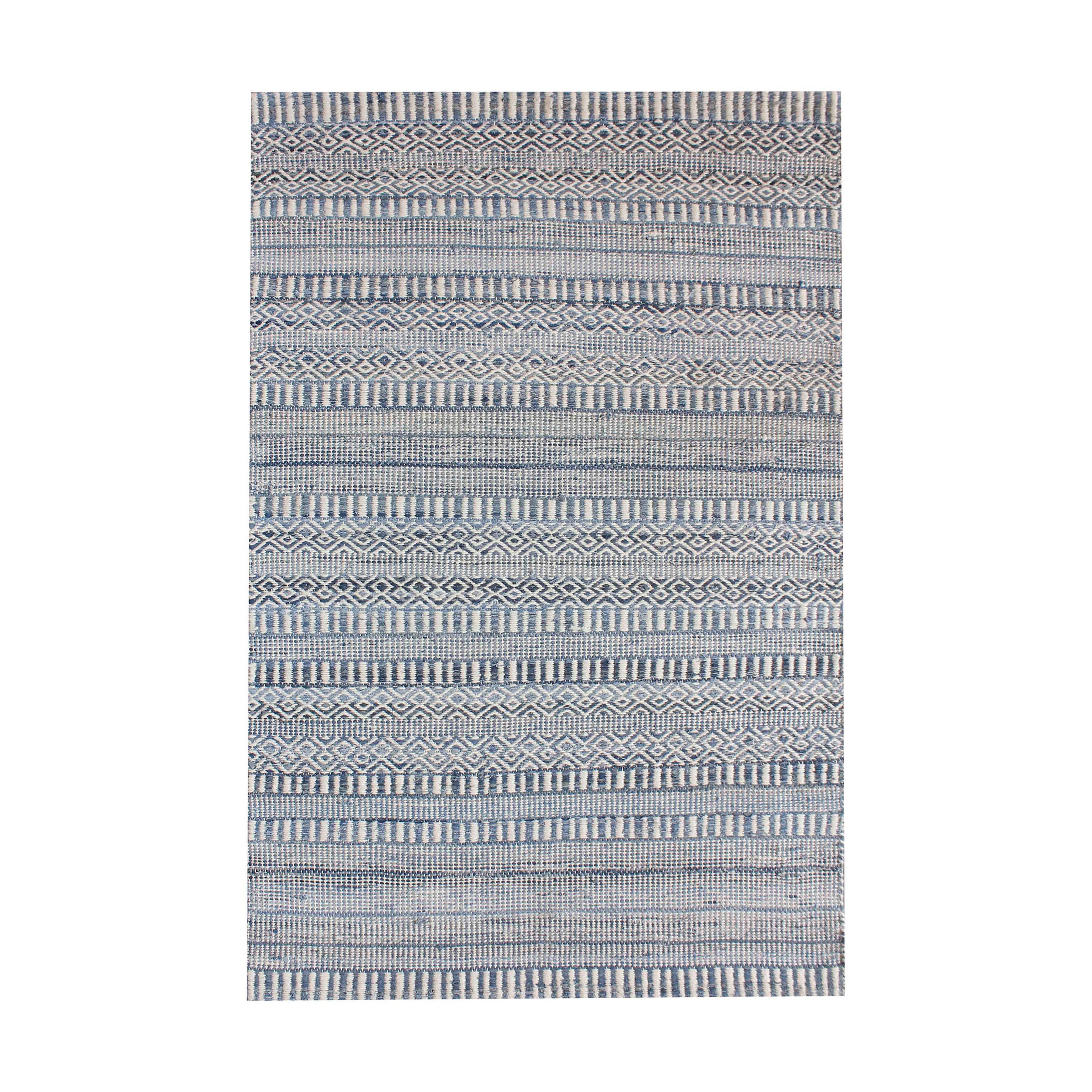 Devan Handwoven Denim Rug 16x16 - Blue
