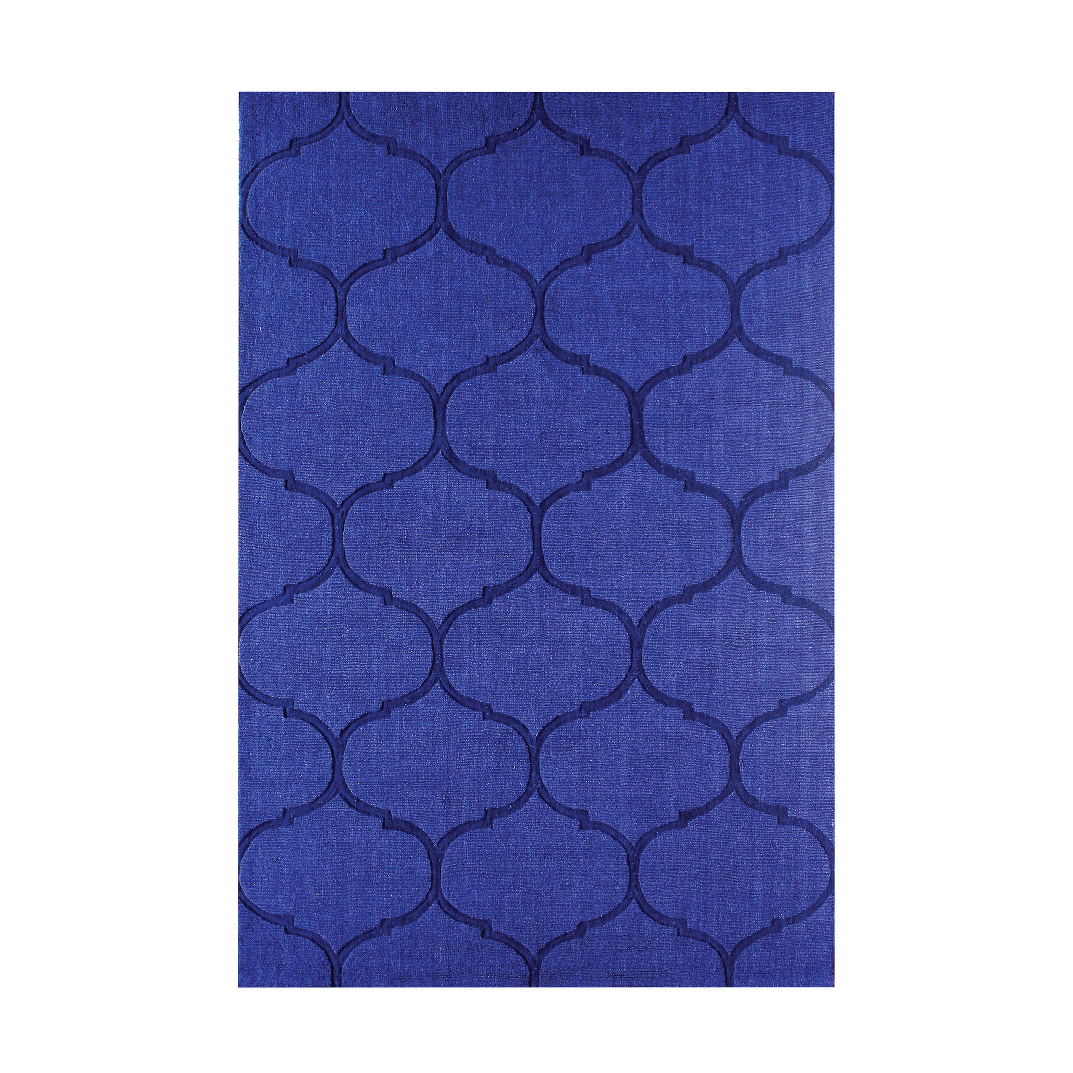 Dash Handwoven Wool Rug 16x16 - Cobalt Blue