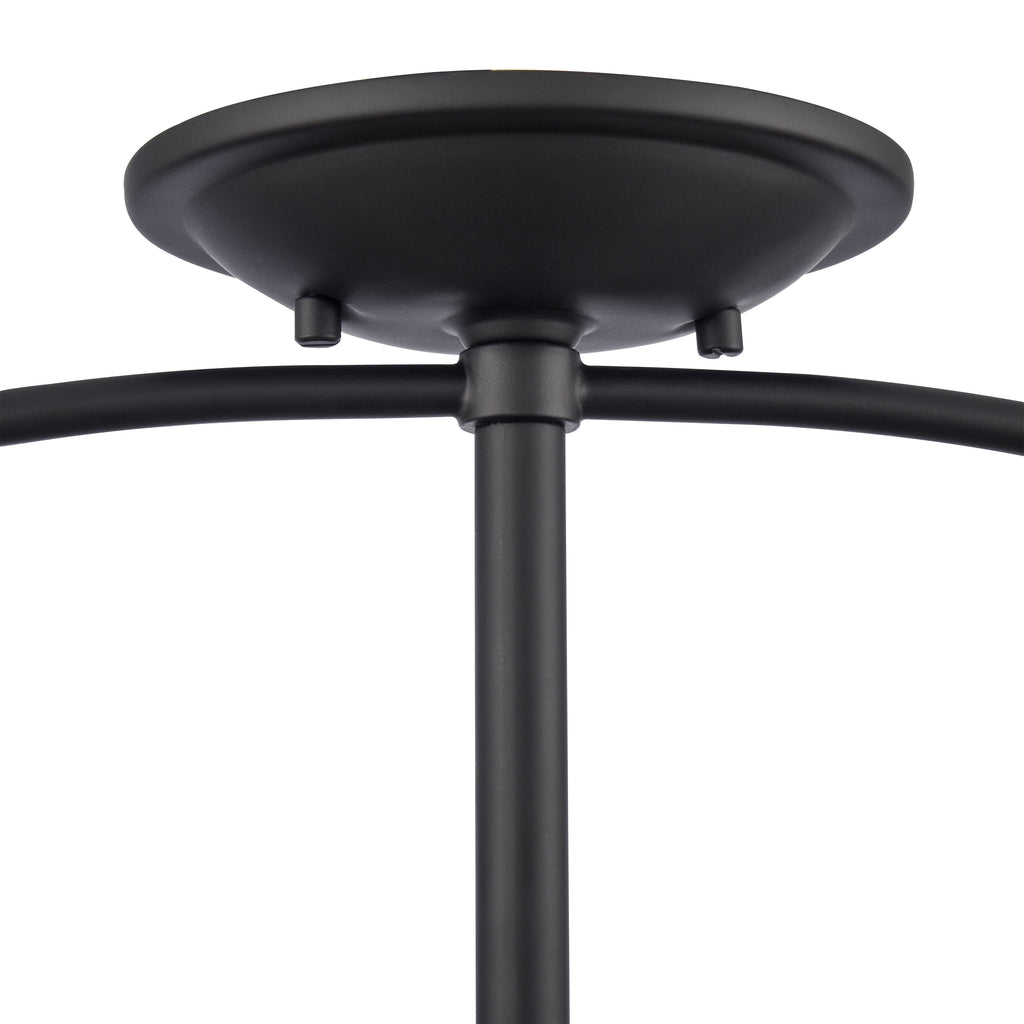 Wentworth 17'' Wide 3-Light Semi Flush Mount - Matte Black