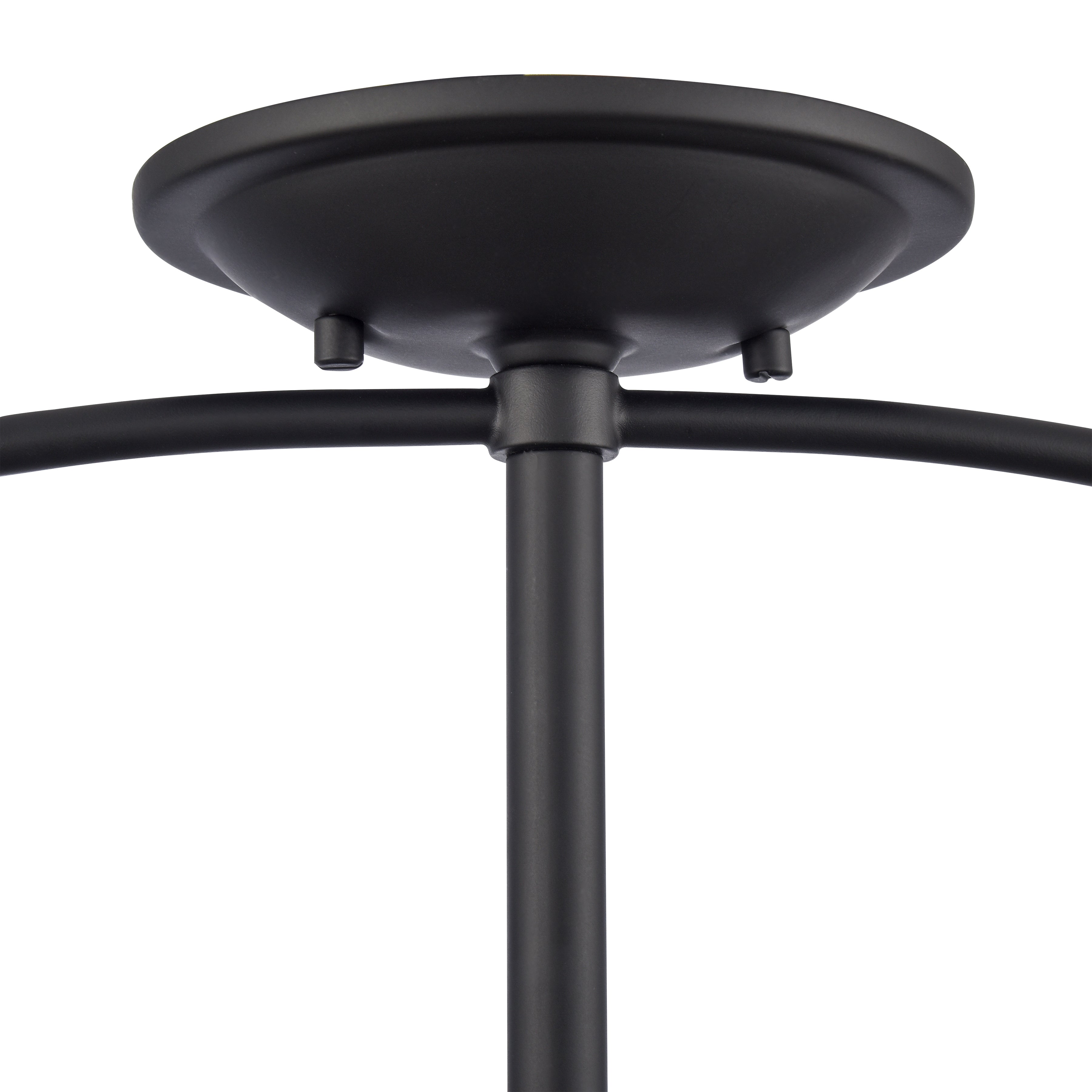 Wentworth 17'' Wide 3-Light Semi Flush Mount - Matte Black