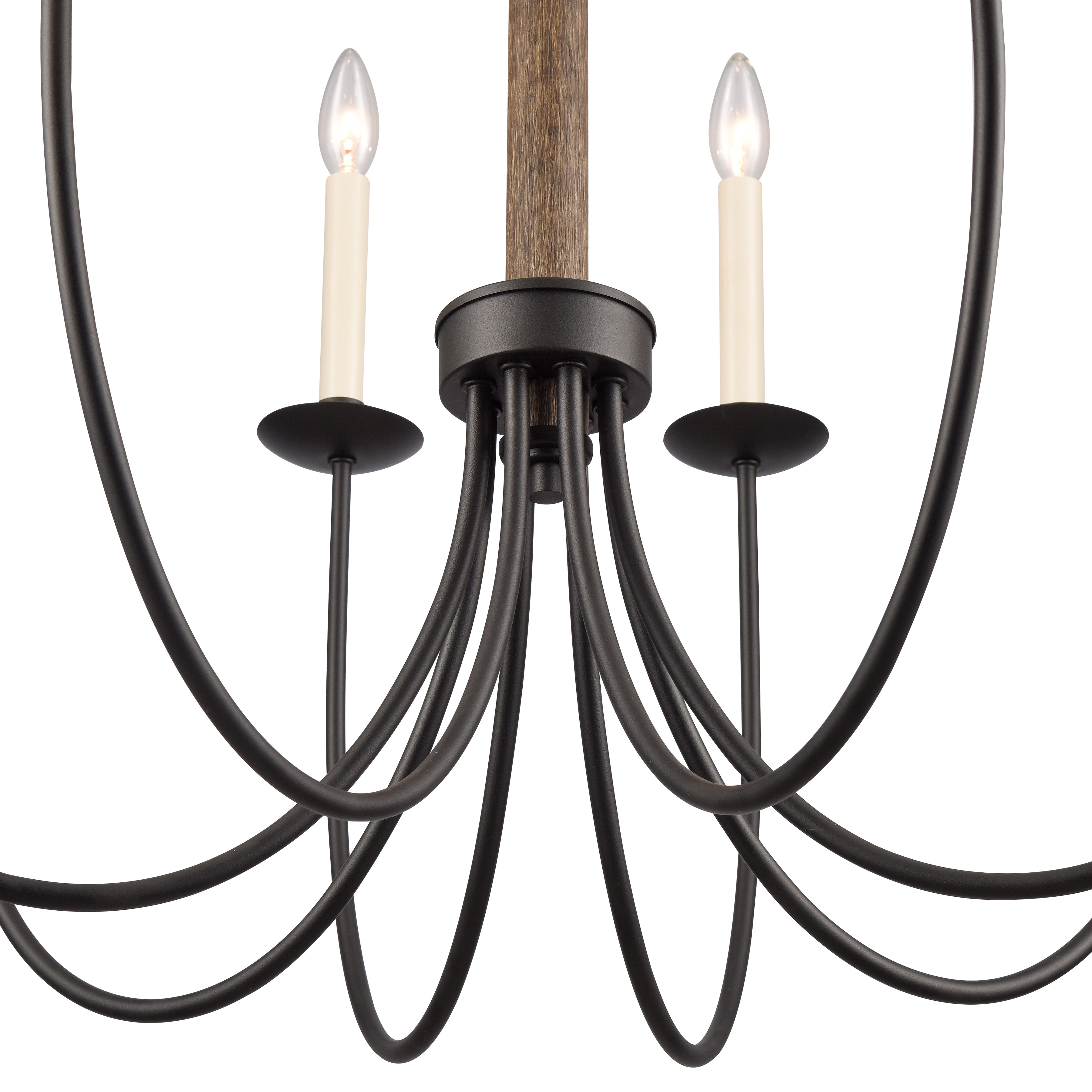 Neville 28'' Wide 8-Light Chandelier - Charcoal Black