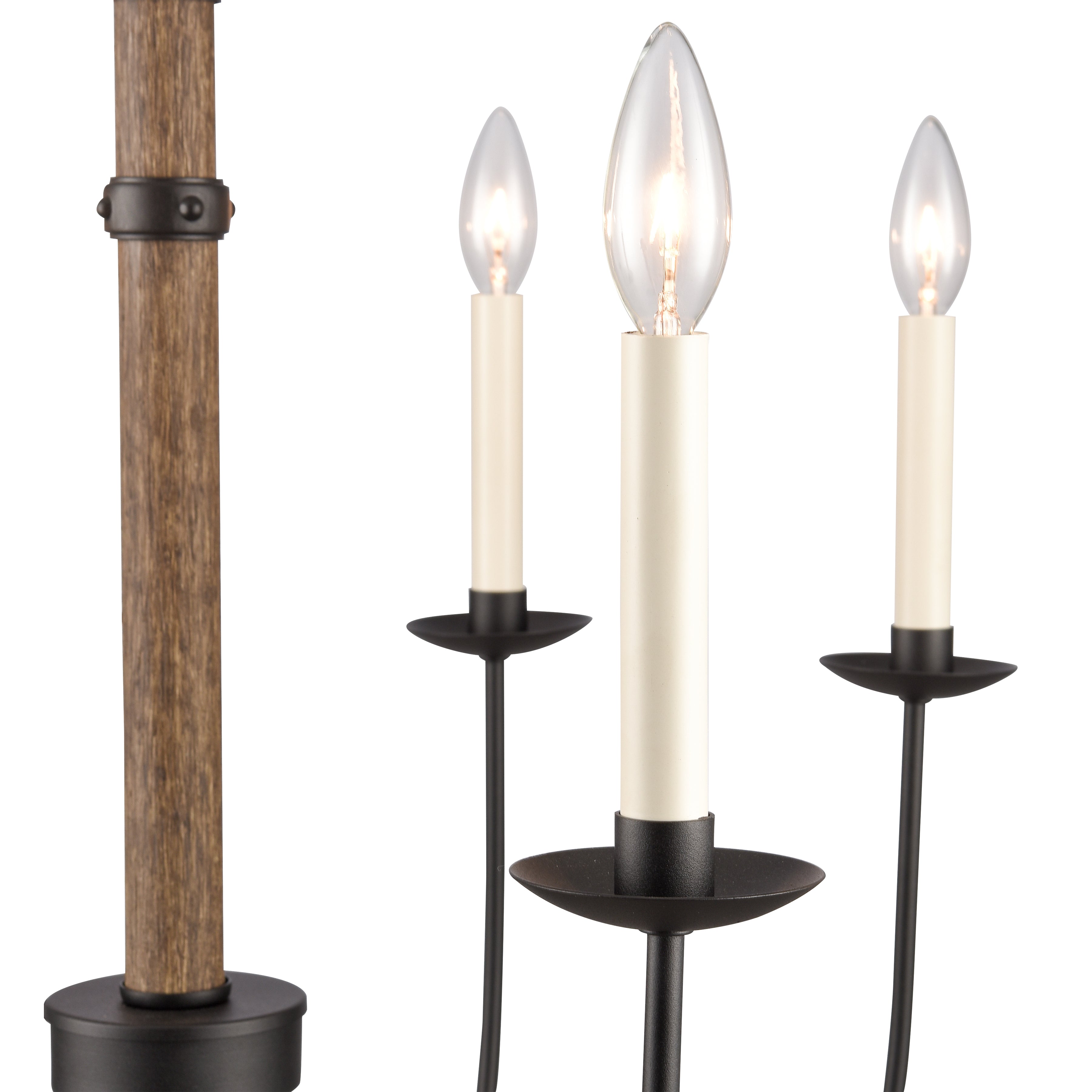 Neville 28'' Wide 8-Light Chandelier - Charcoal Black