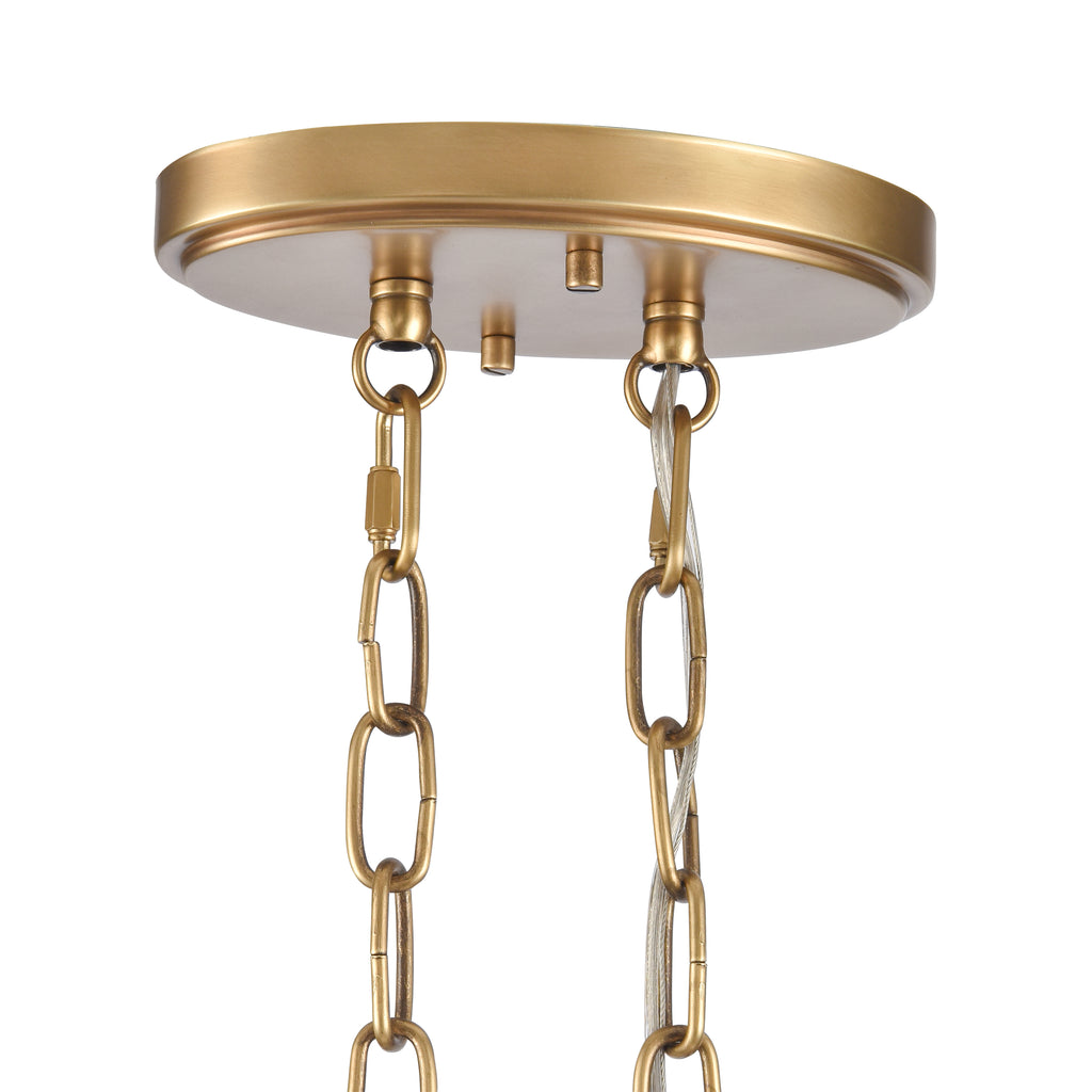 Cecil 34'' Wide 8-Light Linear Chandelier - Natural Brass