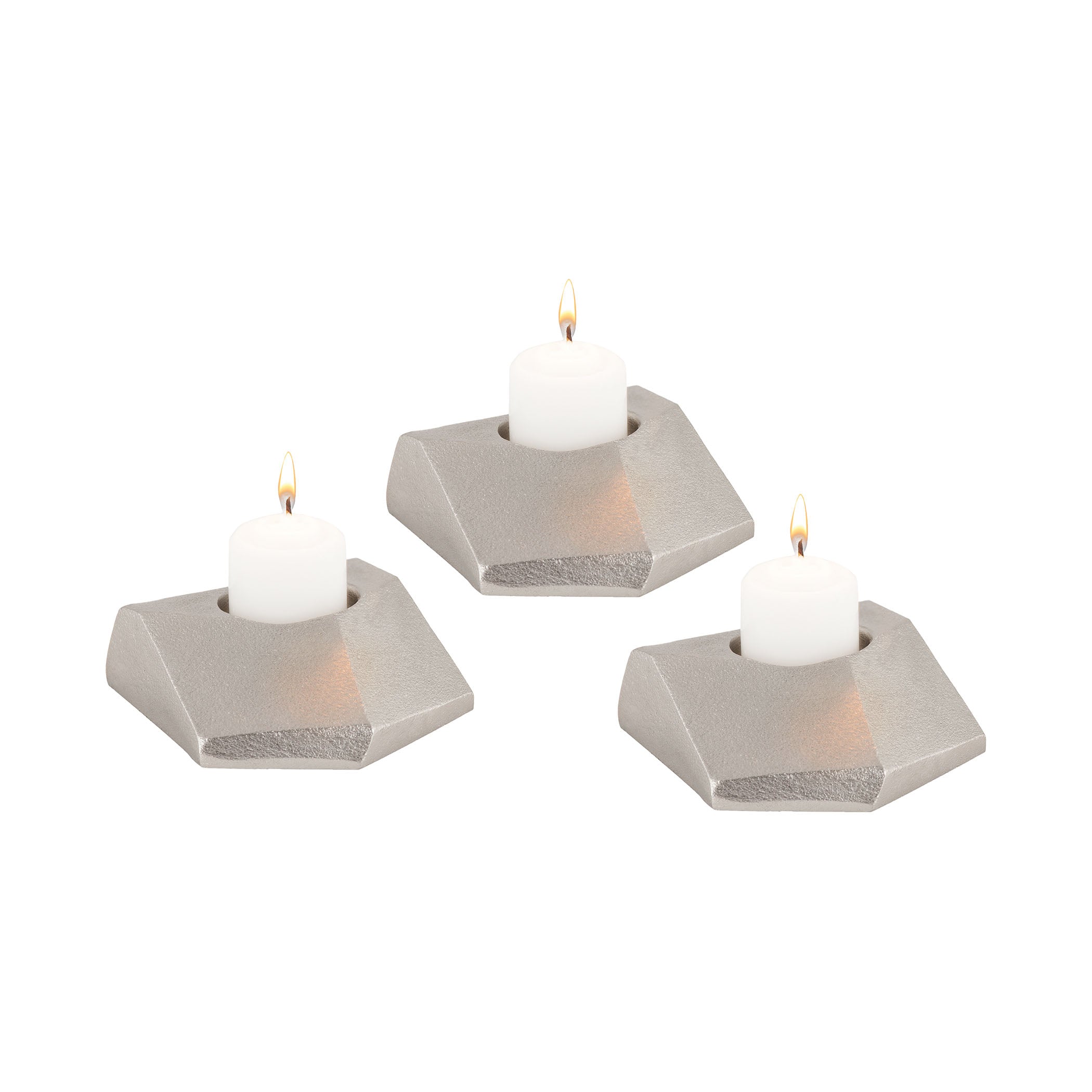 Trope Candleholder - Set of 3 Nickel