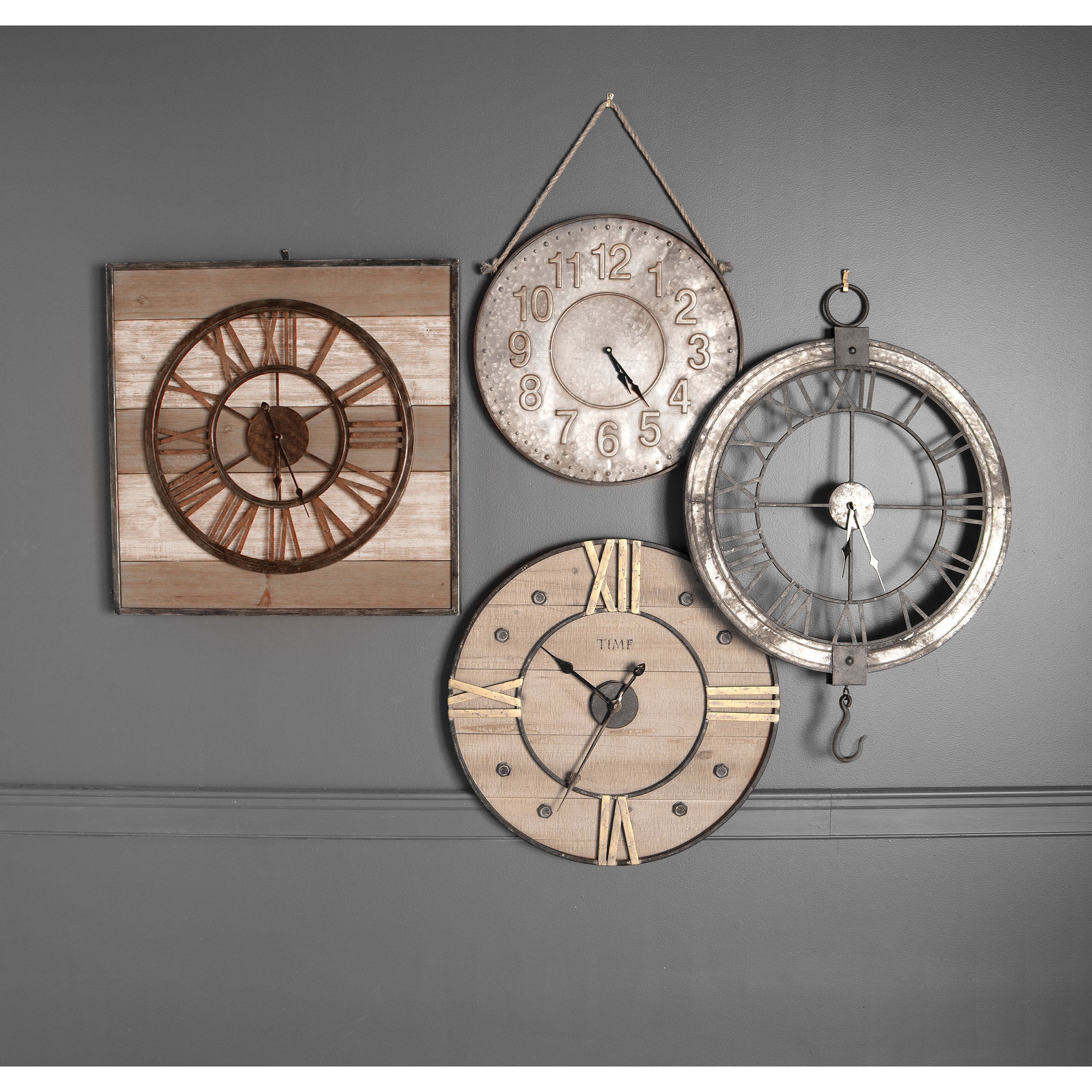 Homefront Wall Clock - Galvanized