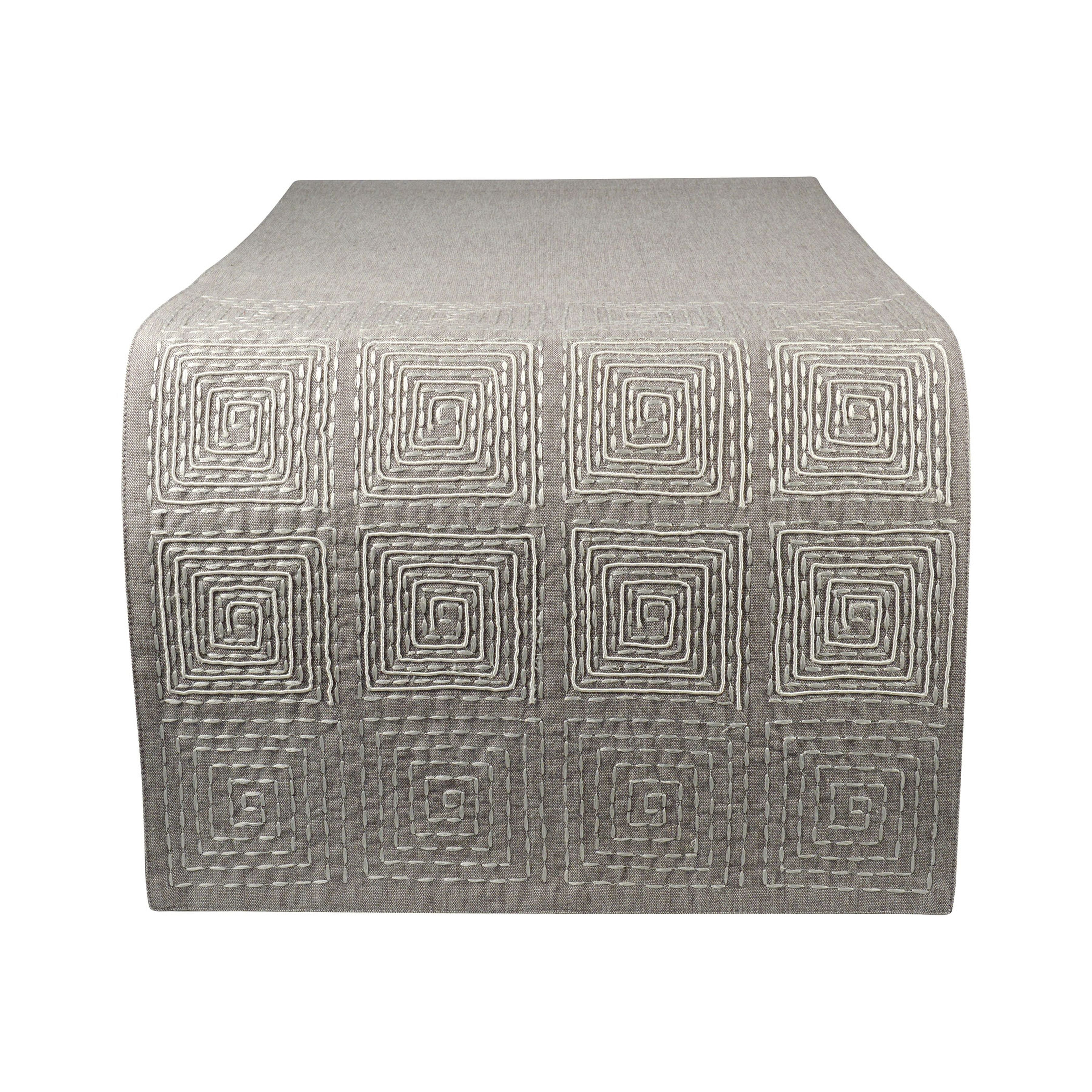 Piazza Cotton Runner 14x96 - Gray