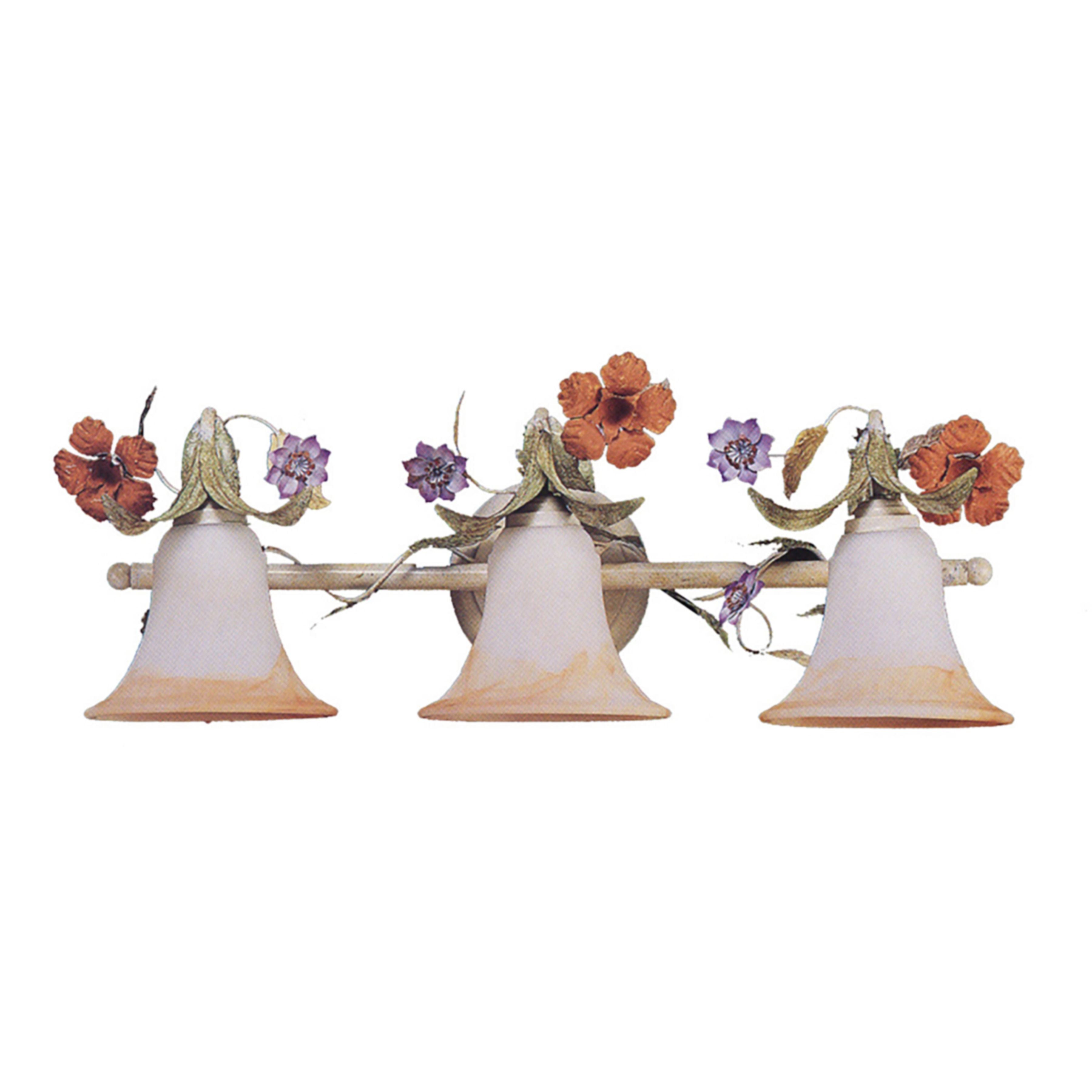 Floral 26'' Wide 3-Light Vanity Light - Multicolor