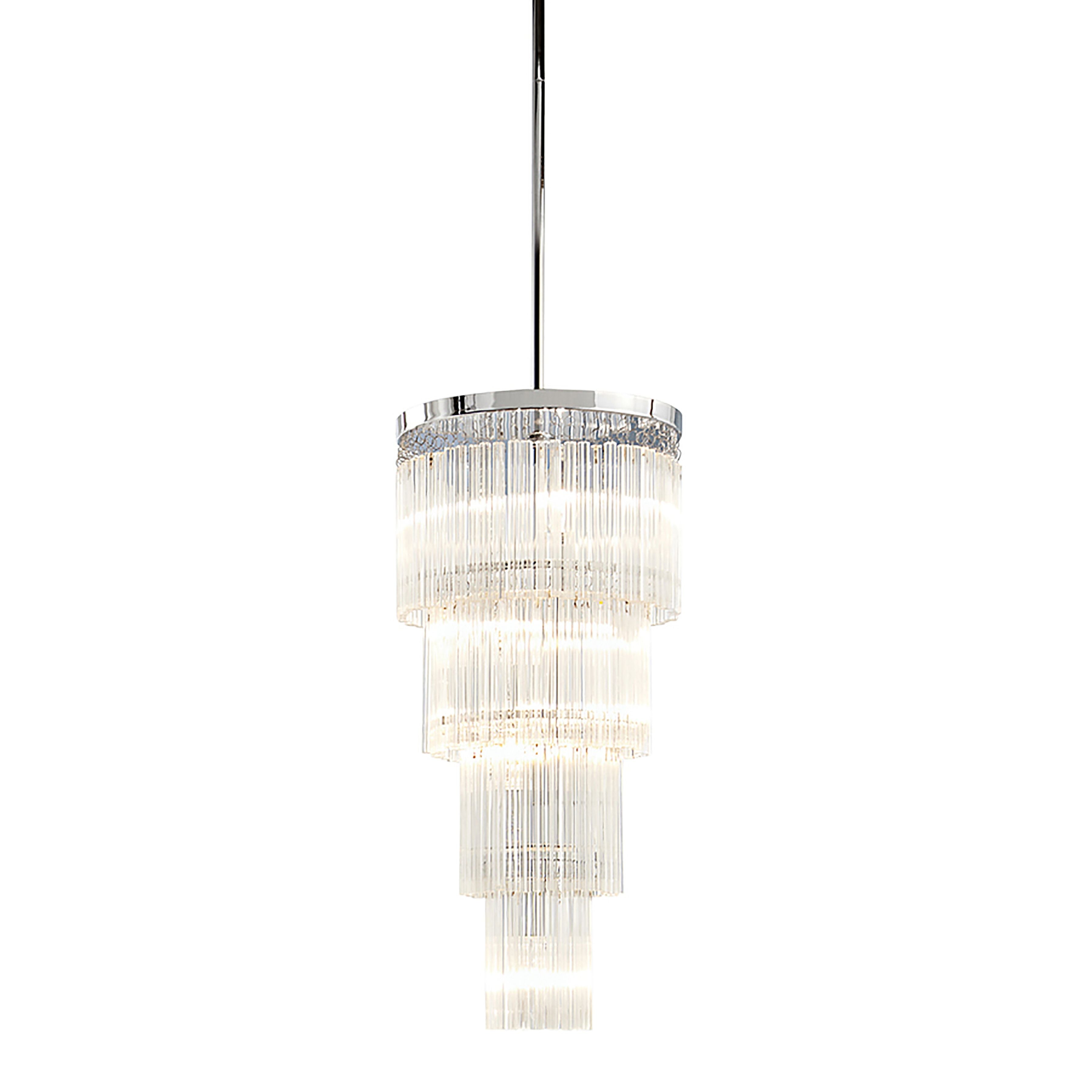 Demure 10'' Wide 4-Light Chandelier - Chrome