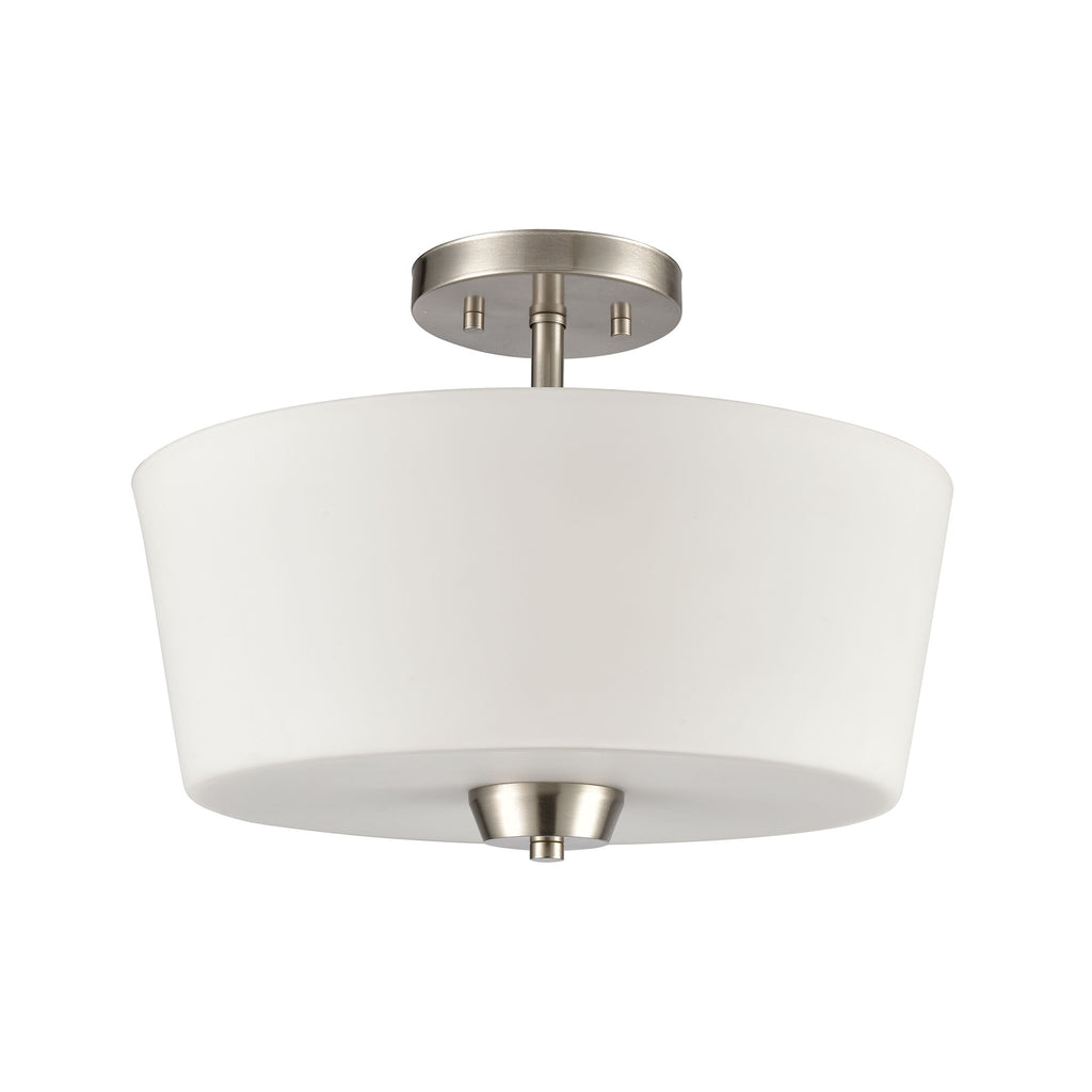 Winslow 15'' Wide 3-Light Semi Flush Mount - Brushed Nickel