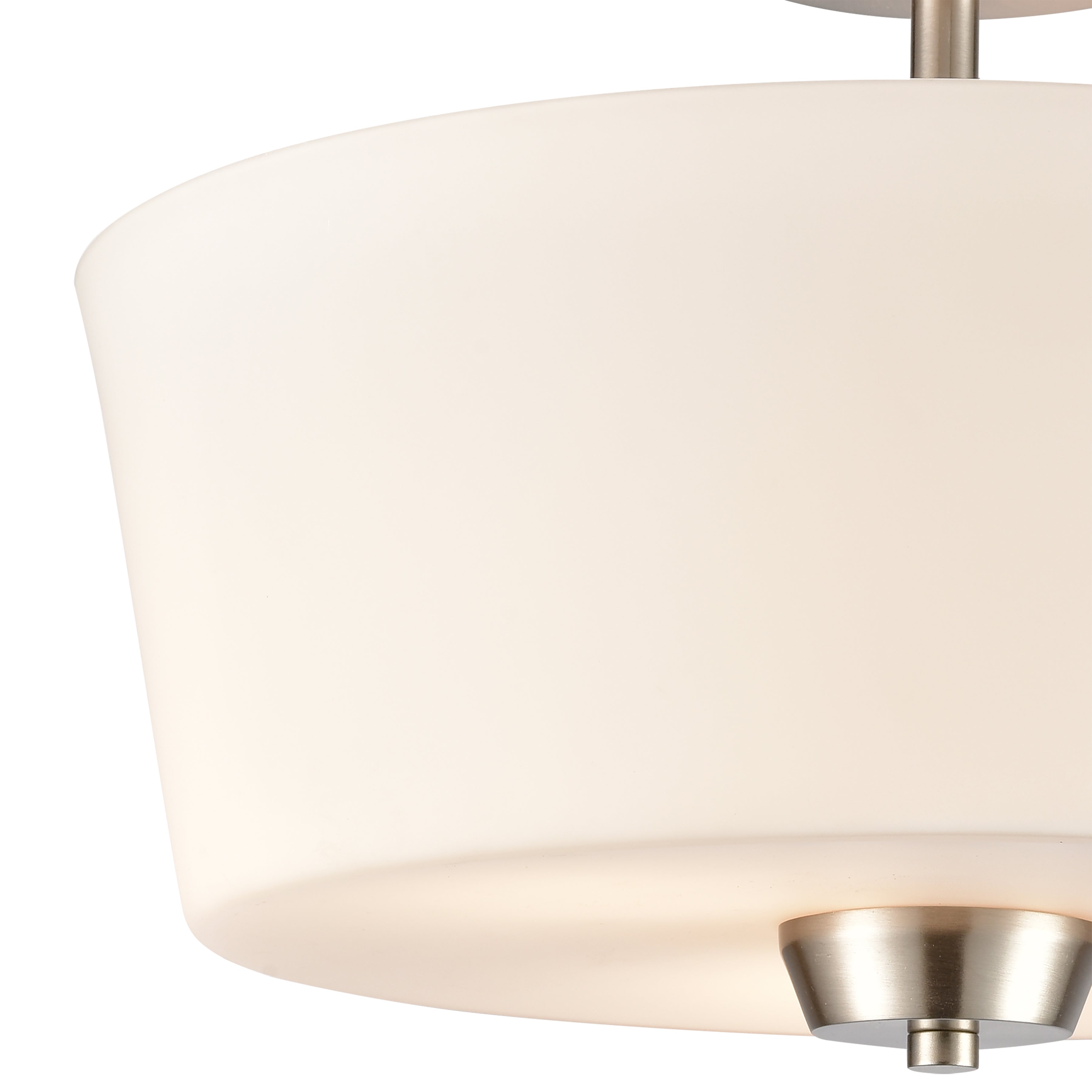Winslow 15'' Wide 3-Light Semi Flush Mount - Brushed Nickel