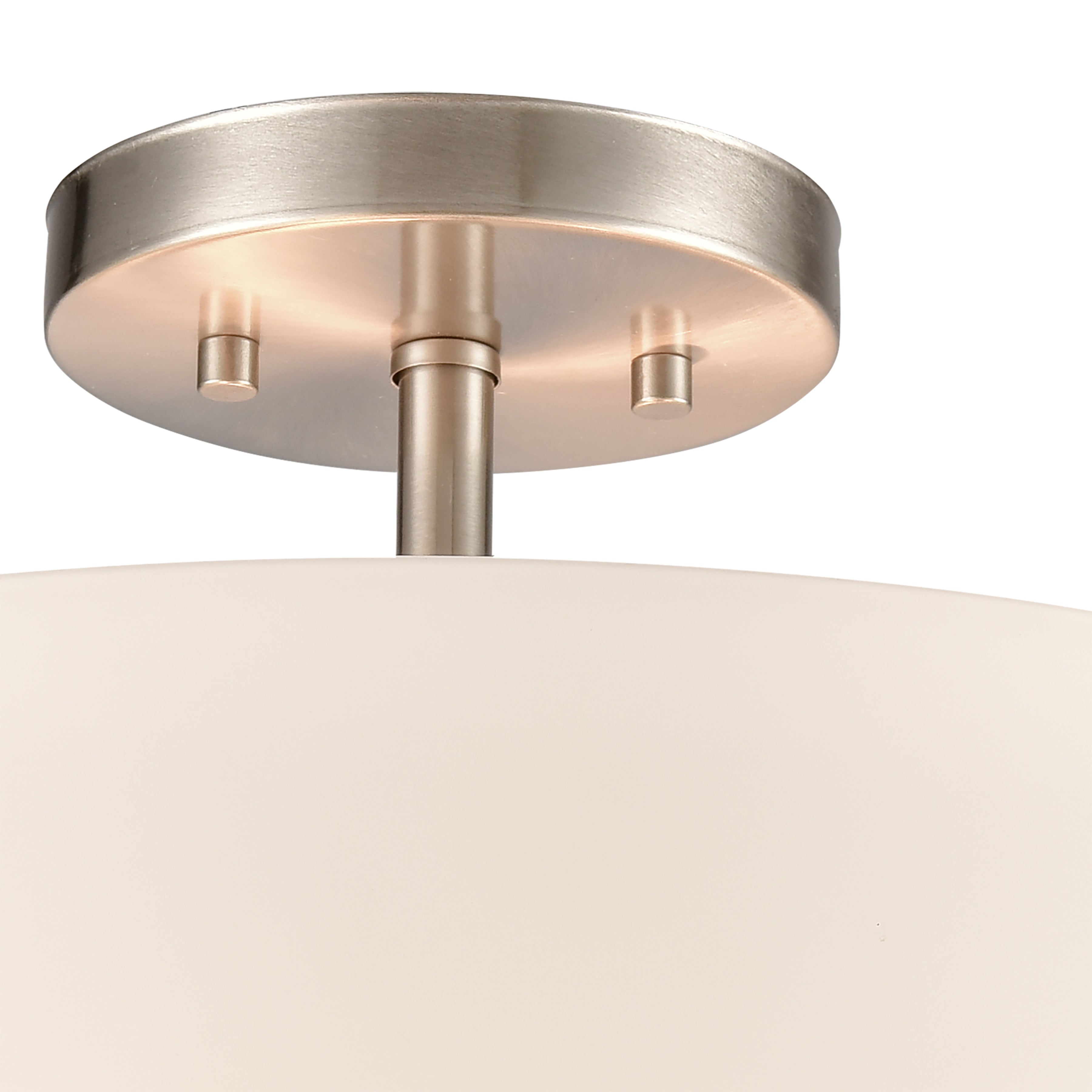 Winslow 15'' Wide 3-Light Semi Flush Mount - Brushed Nickel