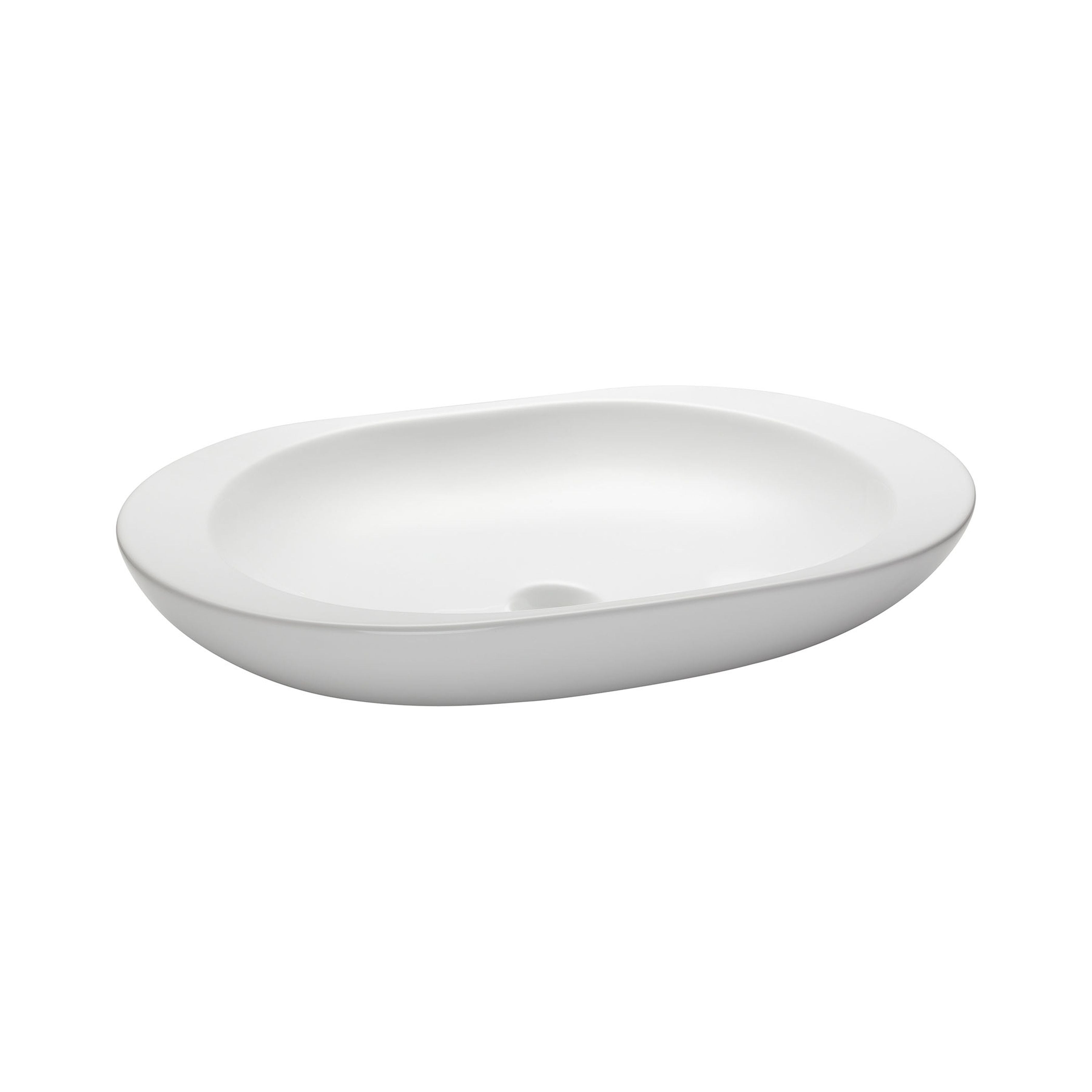 23.2-inch Oval Vitreous China Vessel - White