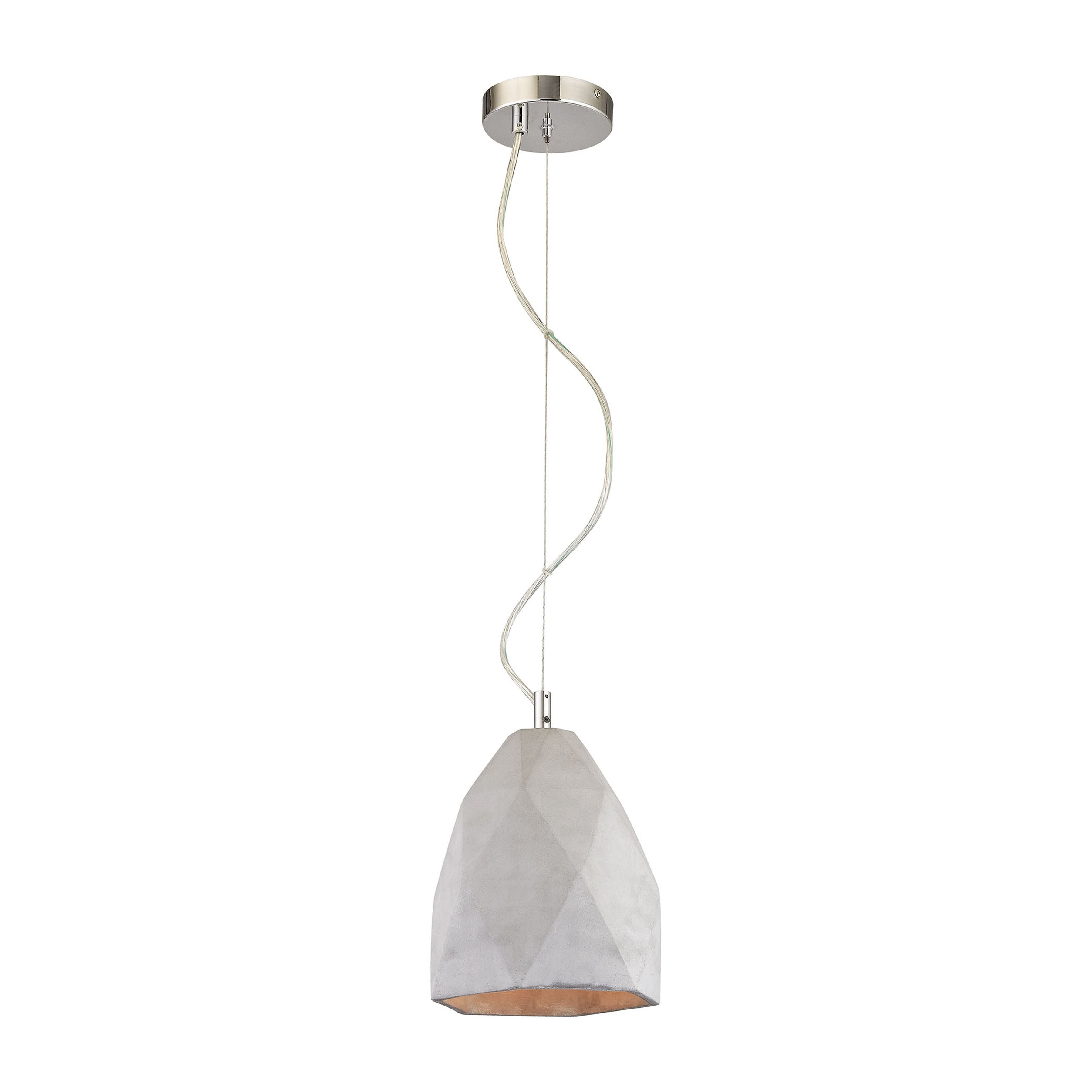 Tsar 8'' Wide 1-Light Mini Pendant - Polished Concrete