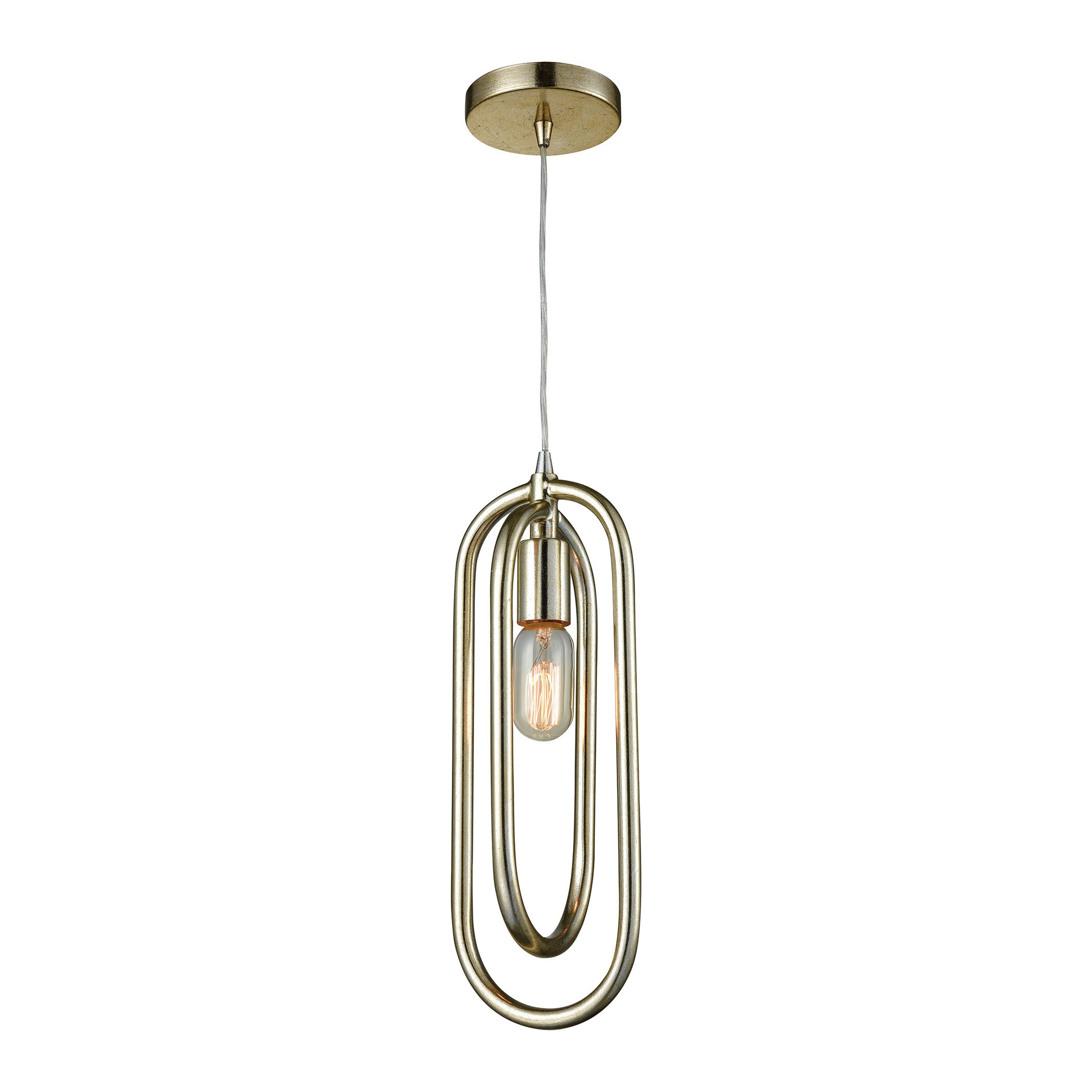 Solstice 6'' Wide 1-Light Mini Pendant - Champagne Silver