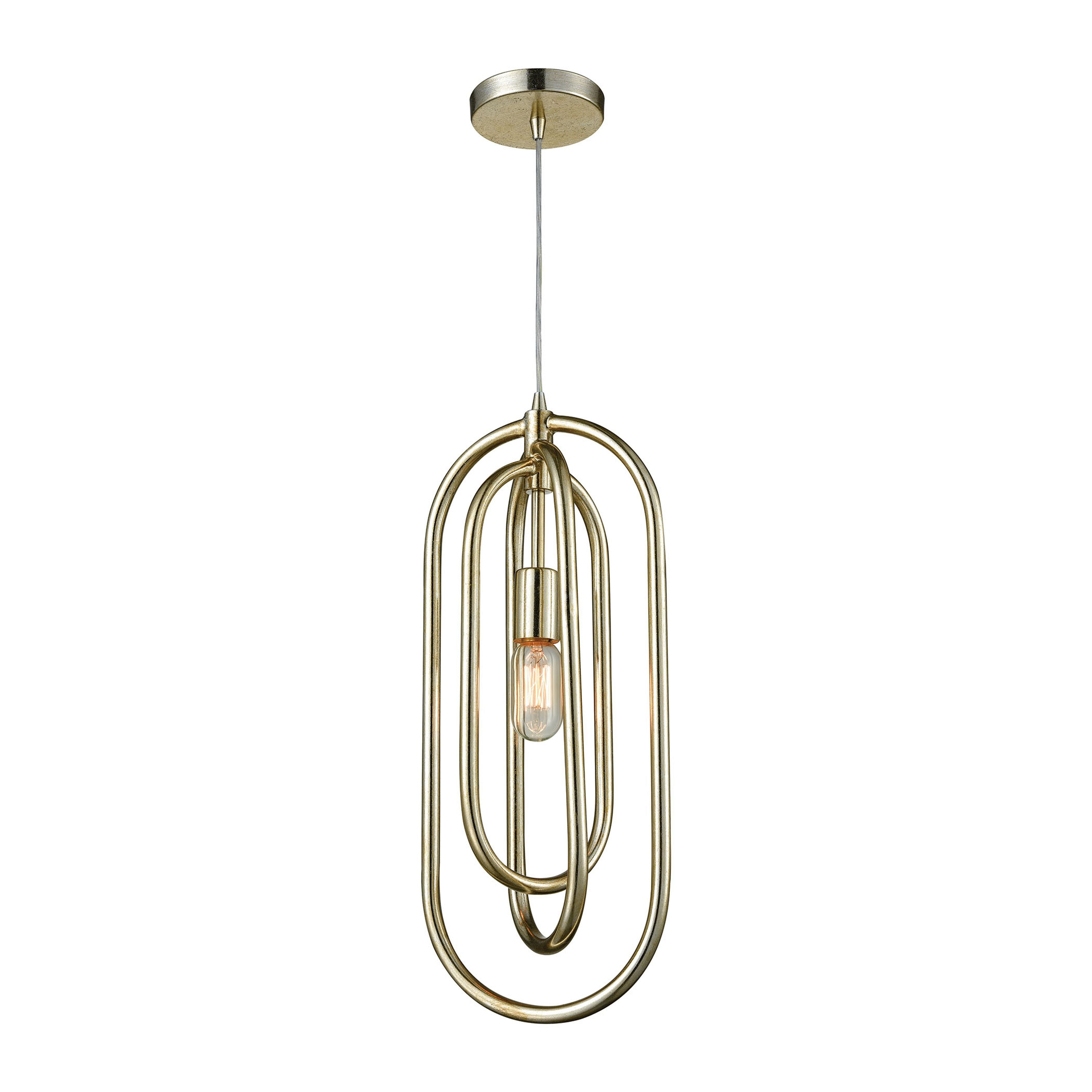 Solstice 8.5'' Wide 1-Light Mini Pendant - Champagne Silver