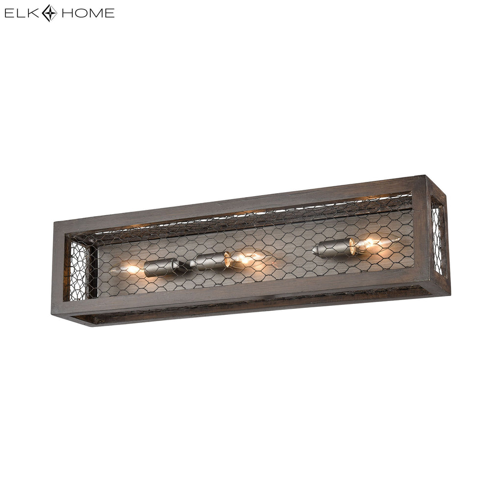 Renaissance Invention 6'' High 3-Light Sconce - Aged Wood