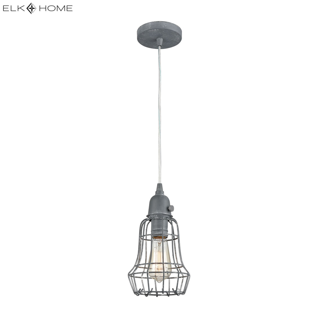 Squashcourt 6'' Wide 1-Light Mini Pendant - Concrete