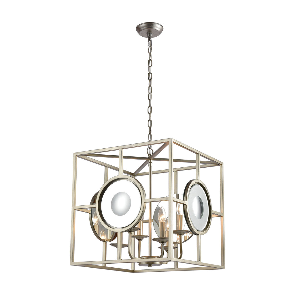 Magnitude 20'' Wide 4-Light Chandelier - Silver Leaf