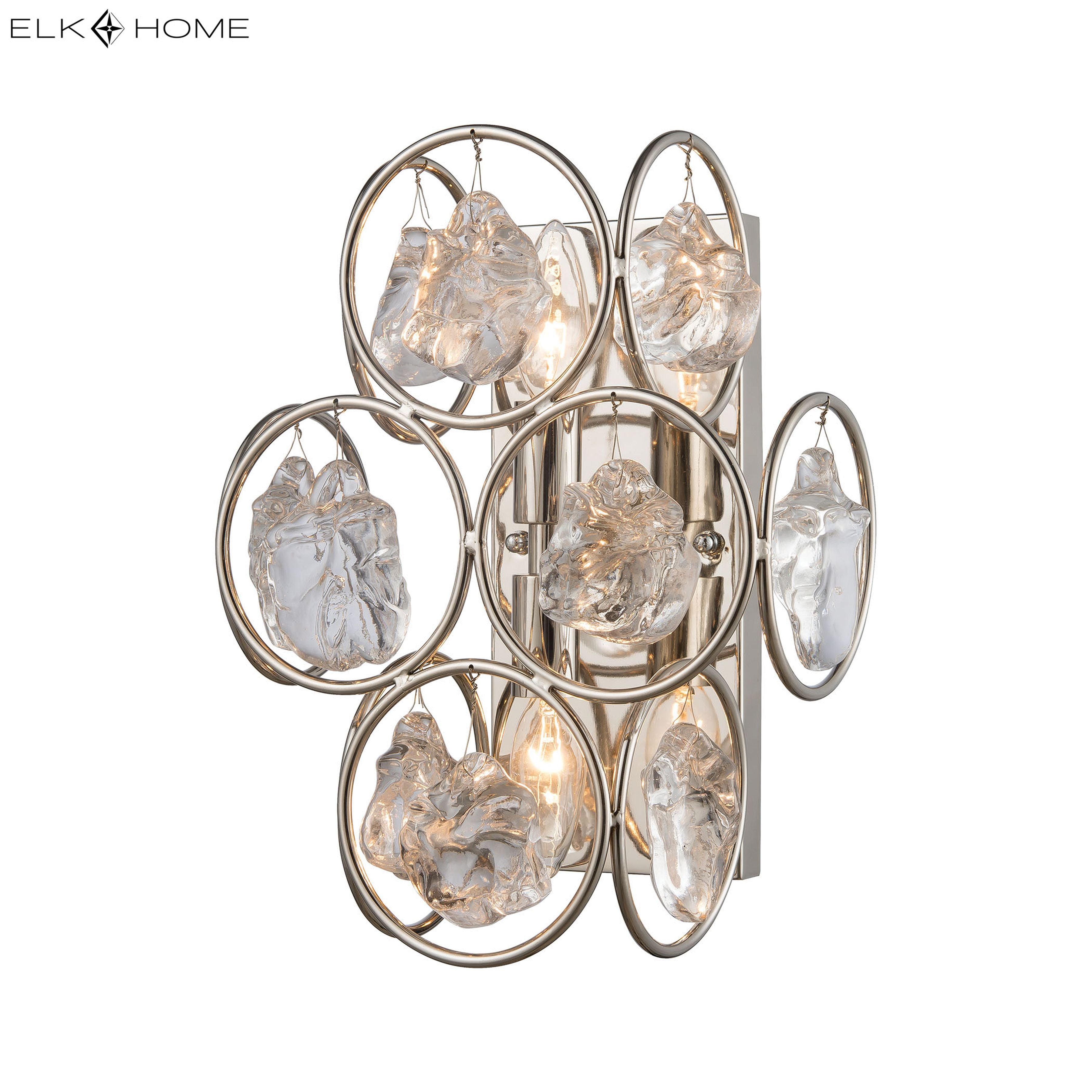 Precious 12.88'' High 2-Light Sconce - Polished Nickel