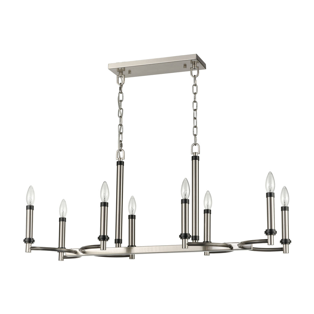 Sunsphere 36'' Wide 8-Light Chandelier - Satin Nickel