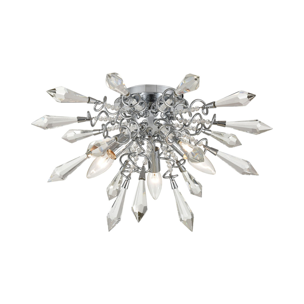 Starbound 19'' Wide 3-Light Flush Mount - Chrome