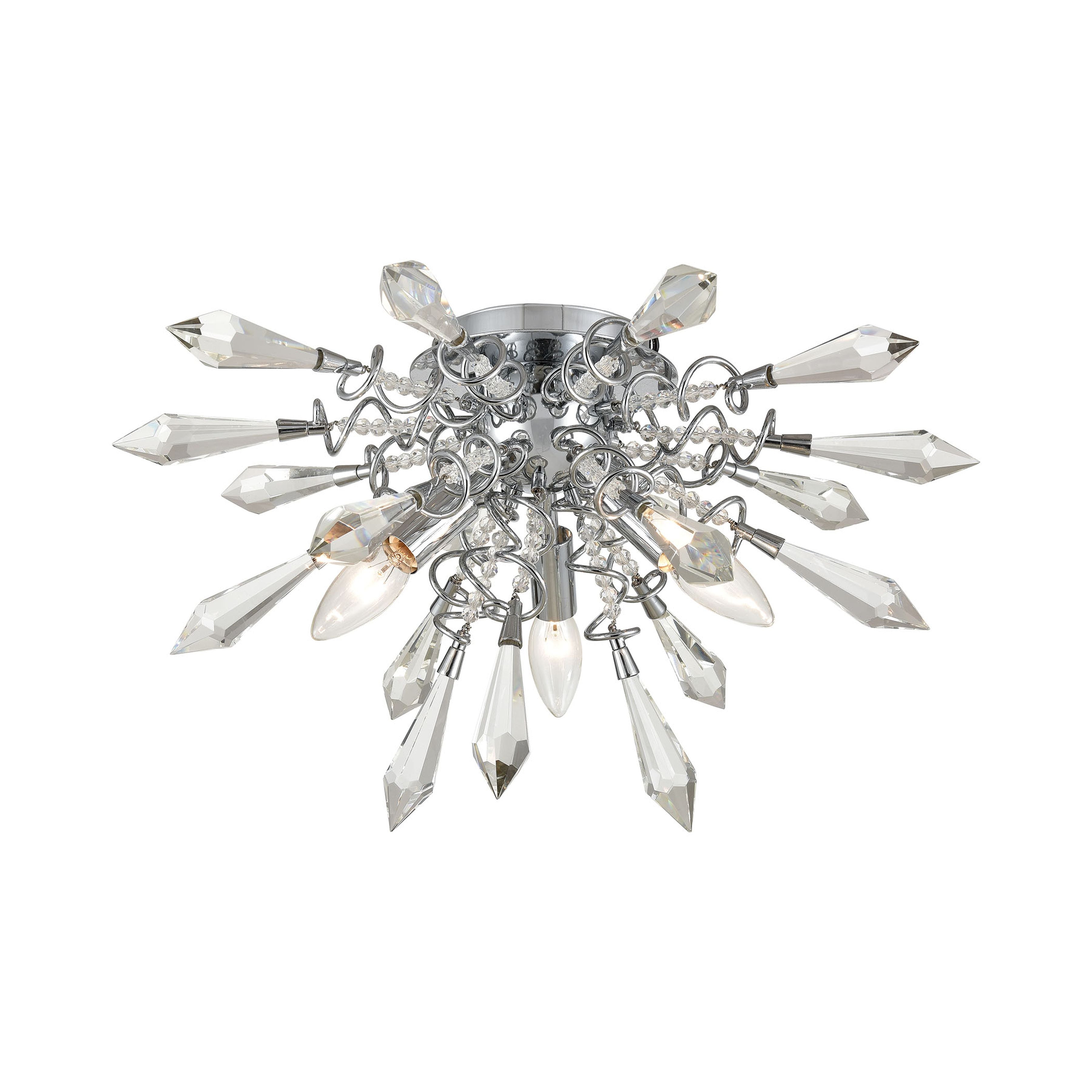 Starbound 19'' Wide 3-Light Flush Mount - Chrome