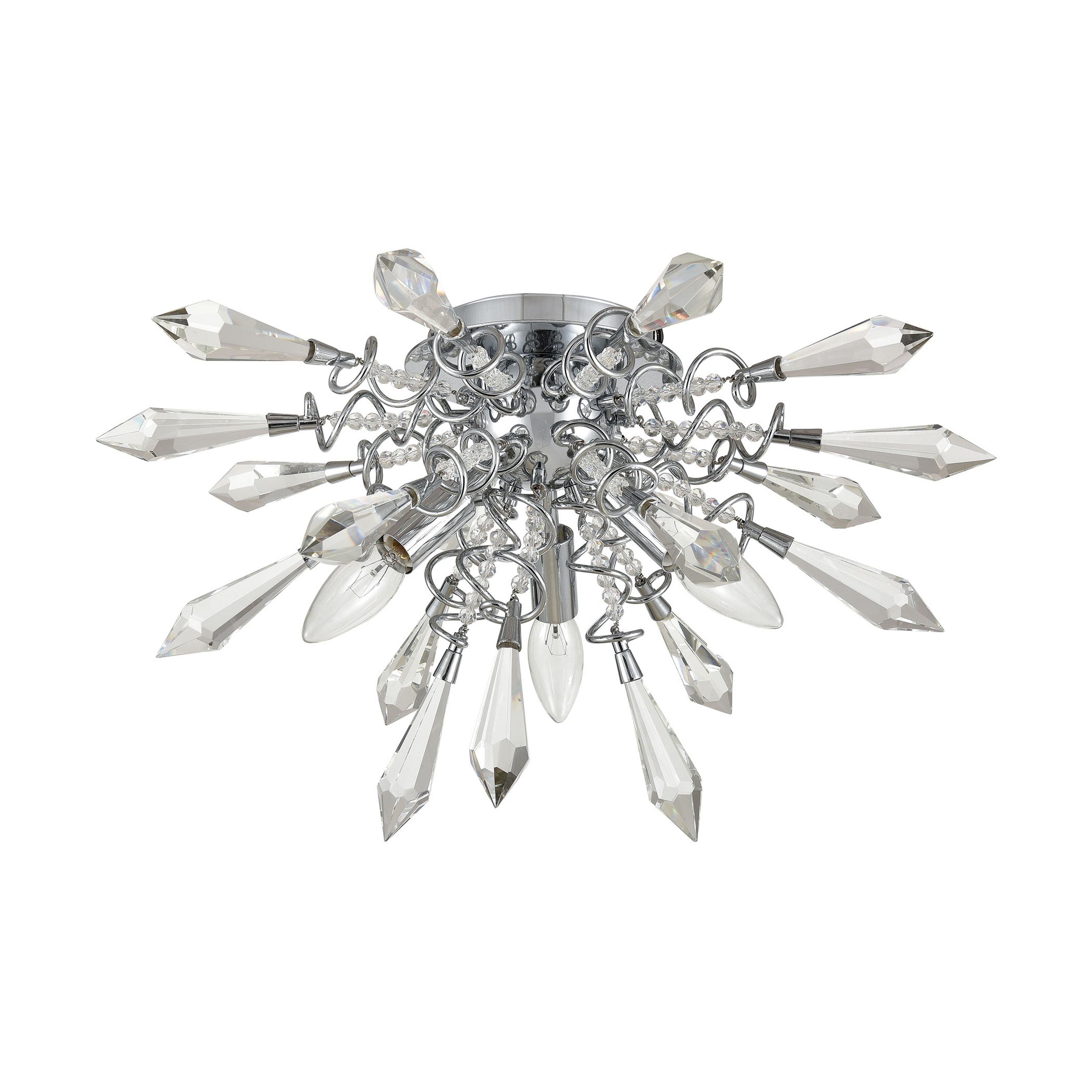 Starbound 19'' Wide 3-Light Flush Mount - Chrome