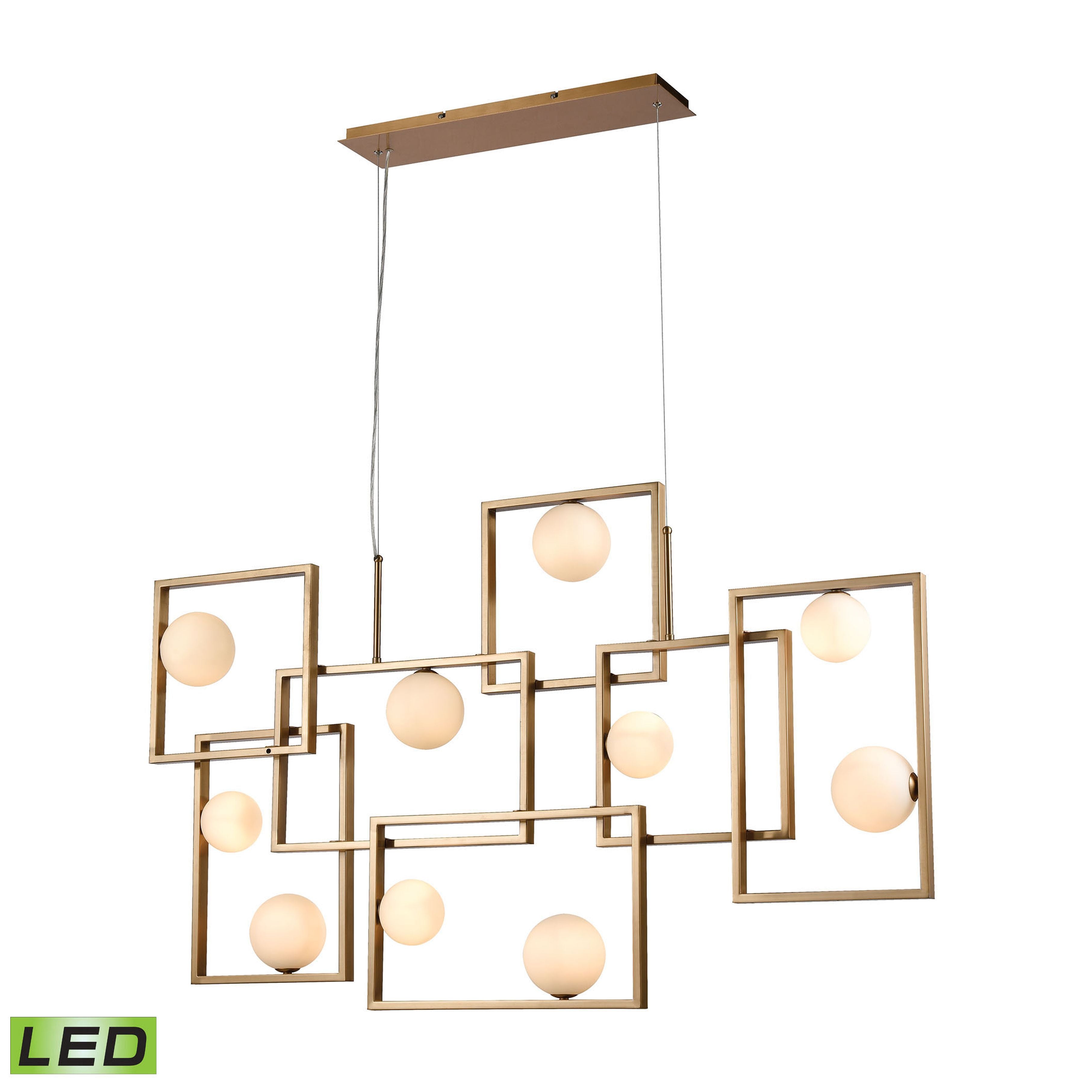 Amazed 51'' Wide Integrated LED Linear Chandelier - Aged Brass