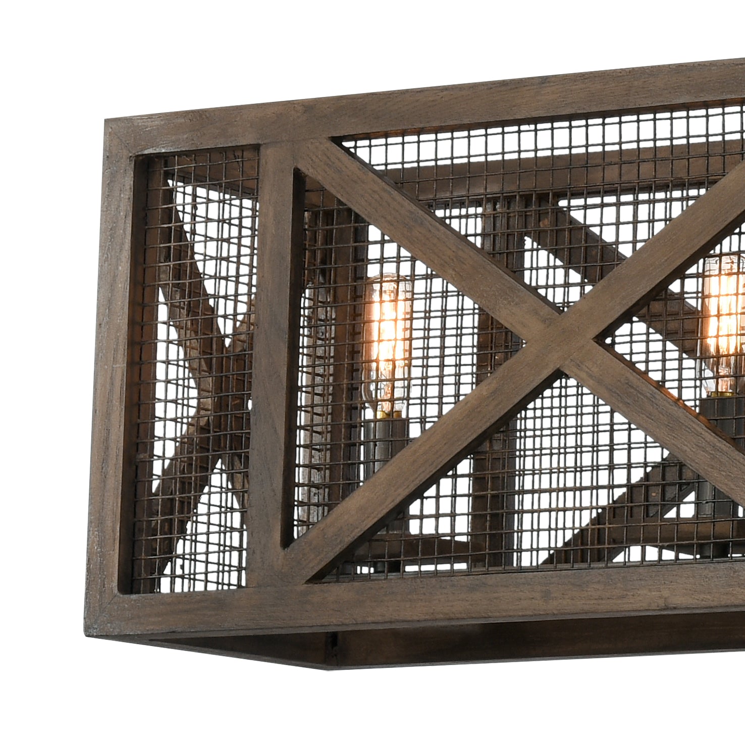 Stockyard 38'' Wide 5-Light Linear Chandelier - Weathered Zinc