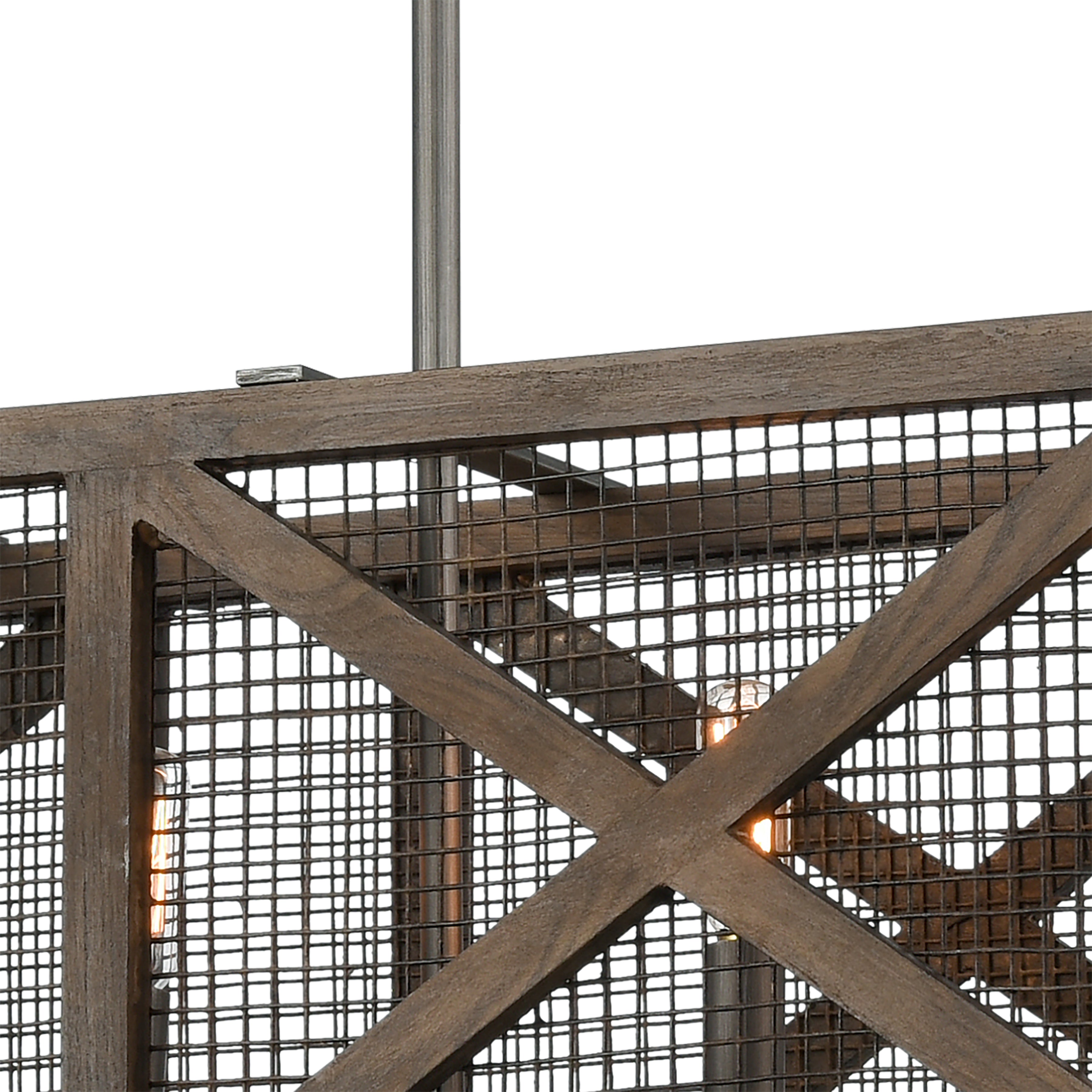 Stockyard 38'' Wide 5-Light Linear Chandelier - Weathered Zinc