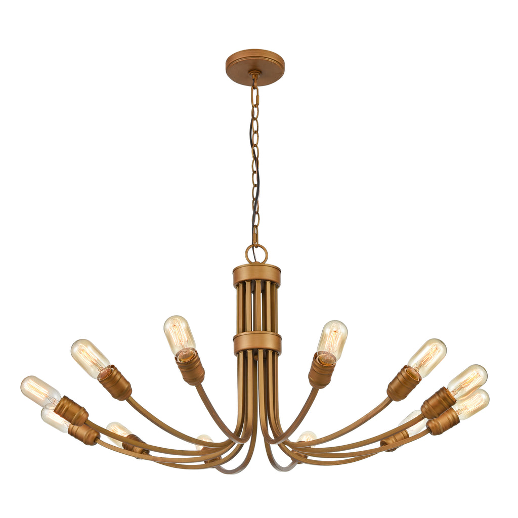 Conway 31'' Wide 12-Light Chandelier - Painted Aged Brass