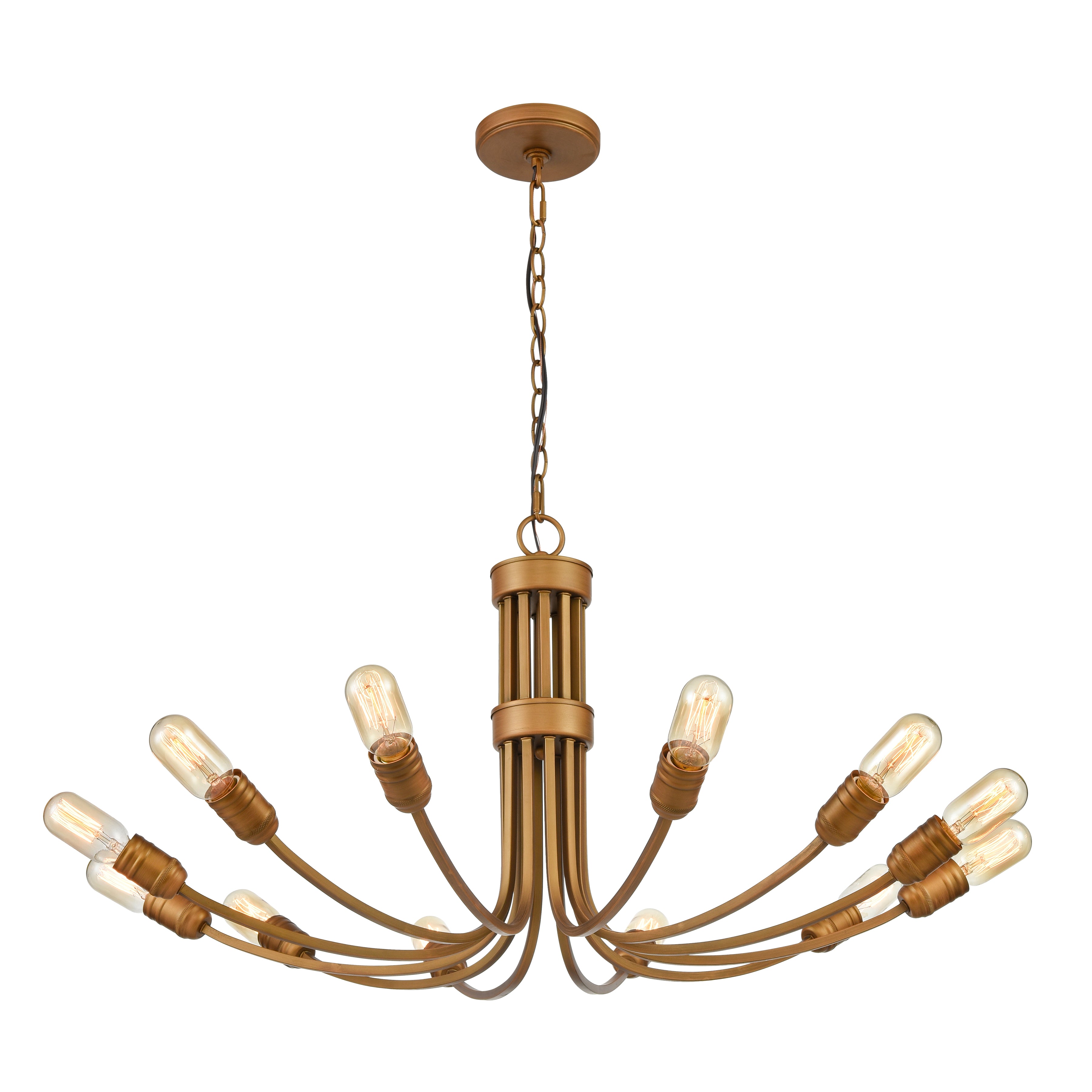 Conway 31'' Wide 12-Light Chandelier - Painted Aged Brass