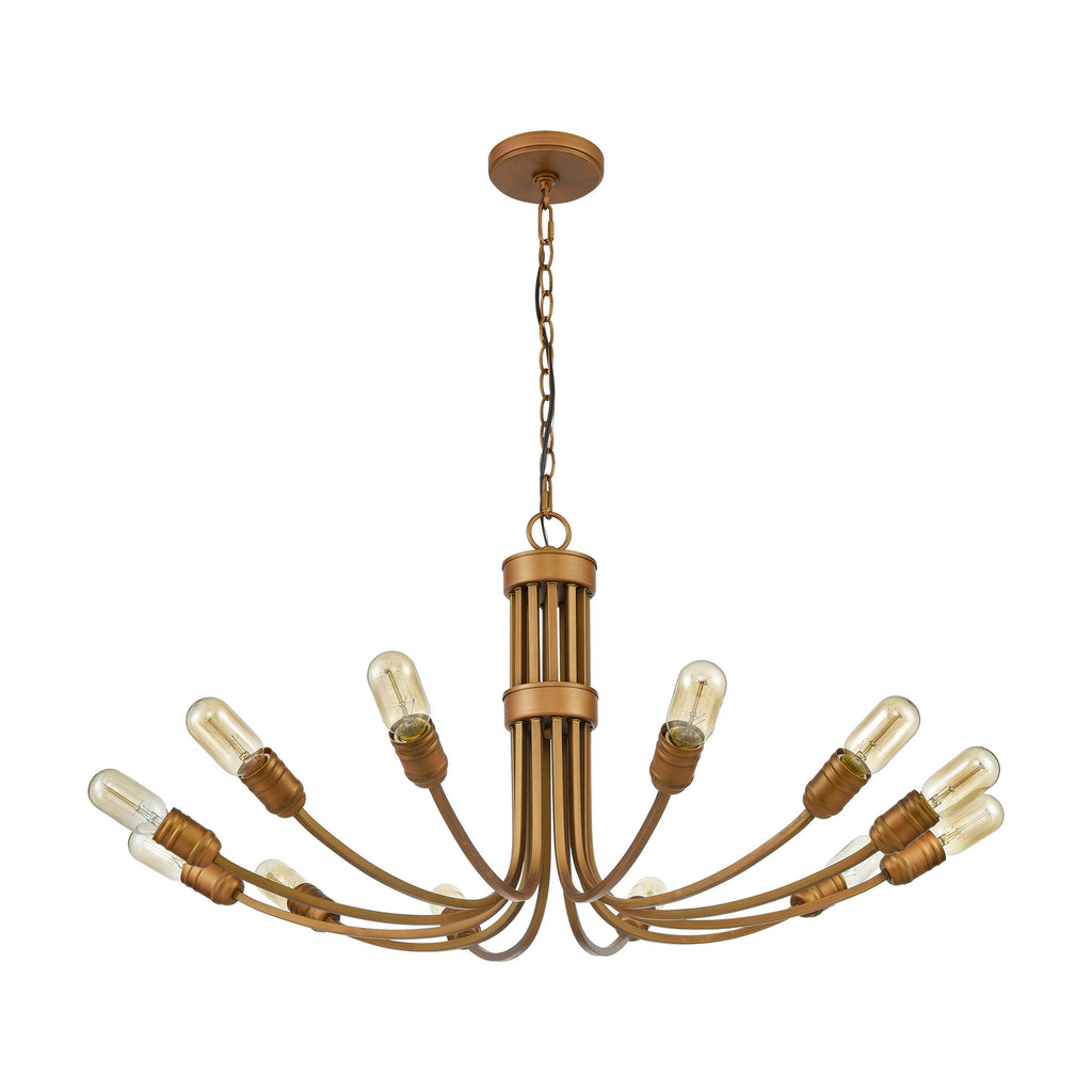 Conway 31'' Wide 12-Light Chandelier - Painted Aged Brass