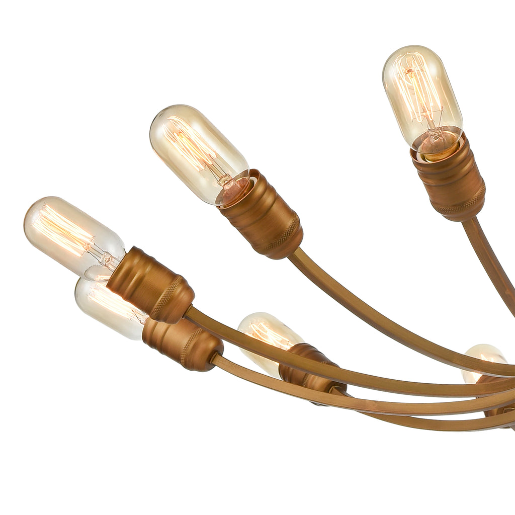 Conway 31'' Wide 12-Light Chandelier - Painted Aged Brass