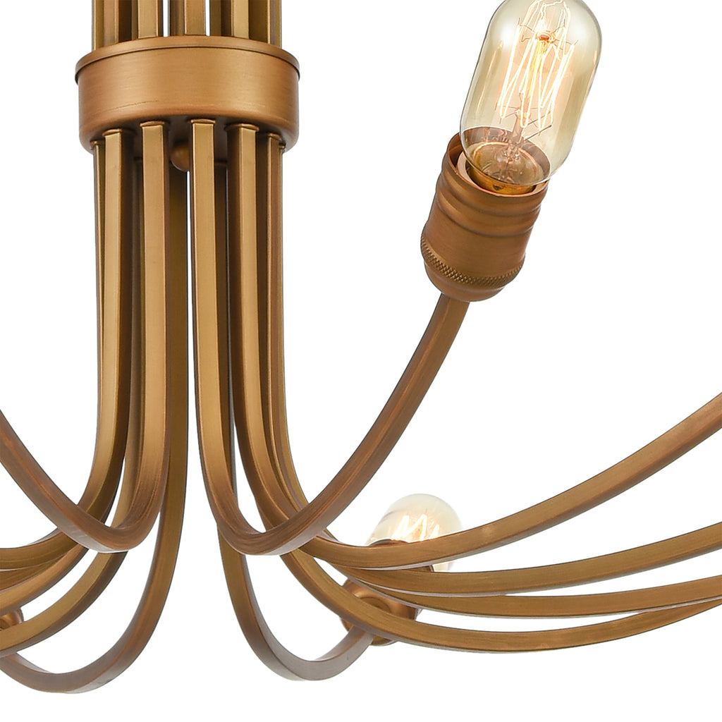 Conway 31'' Wide 12-Light Chandelier - Painted Aged Brass