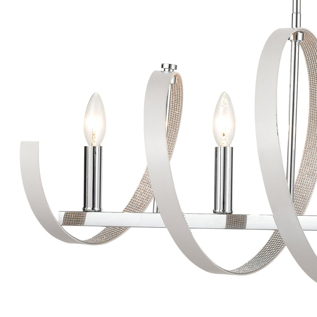 Venue 36'' Wide 5-Light Linear Chandelier - Chrome