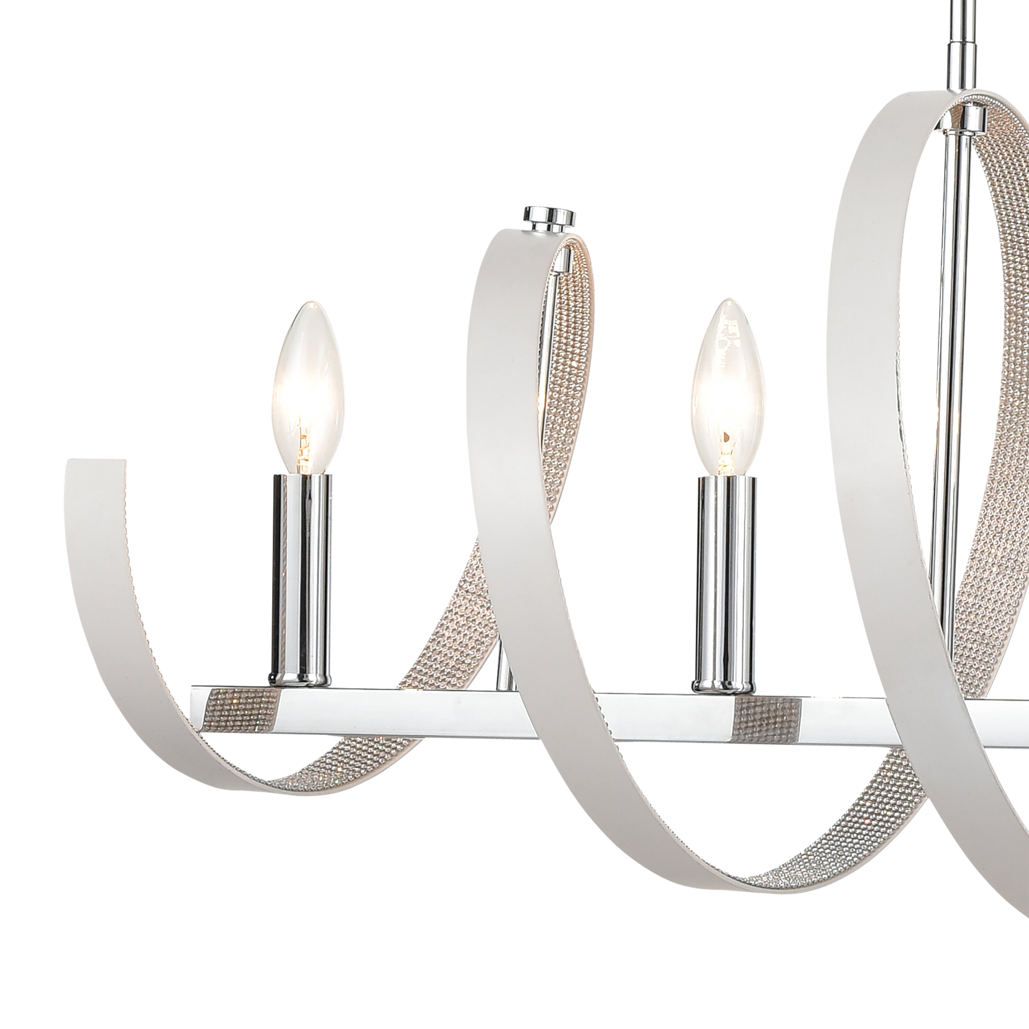 Venue 36'' Wide 5-Light Linear Chandelier - Chrome