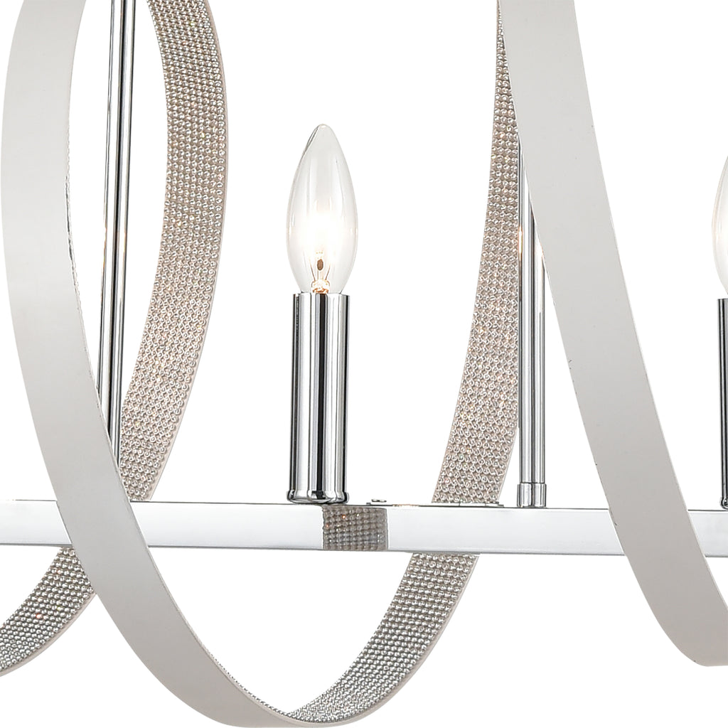 Venue 36'' Wide 5-Light Linear Chandelier - Chrome