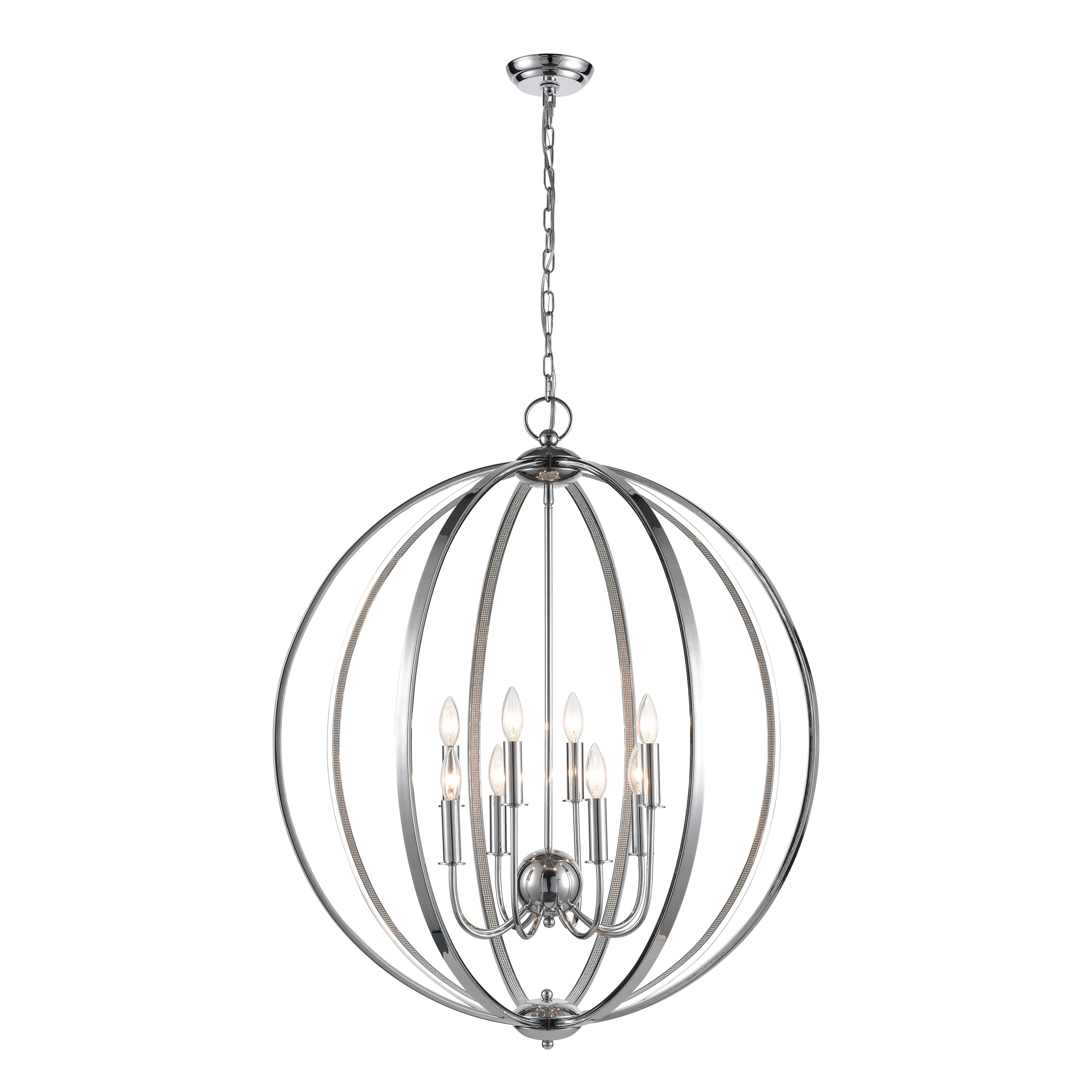 Venue 32'' Wide 8-Light Chandelier - Chrome